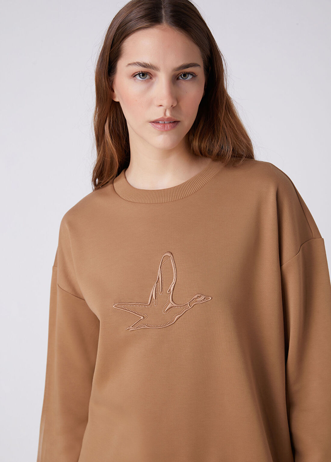 Beymen Club Camel Logo Nakışlı Sweatshirt görsel 2