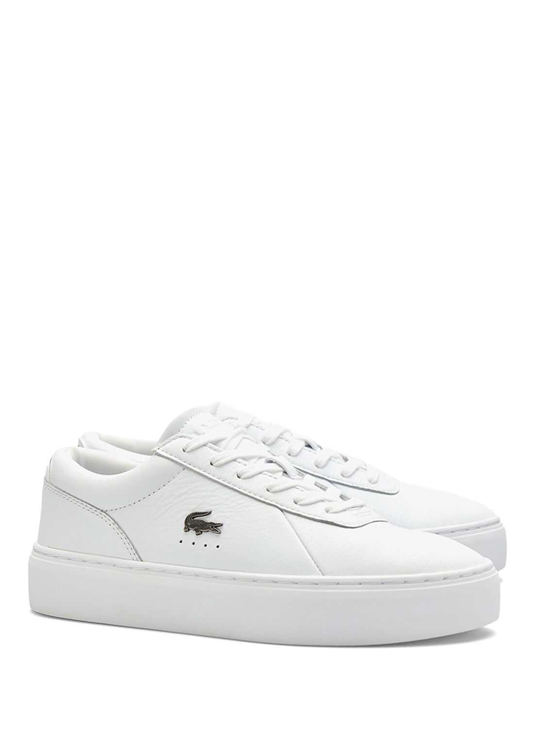 Lacoste Court Set Beyaz Deri Kadın Sneaker görsel 2