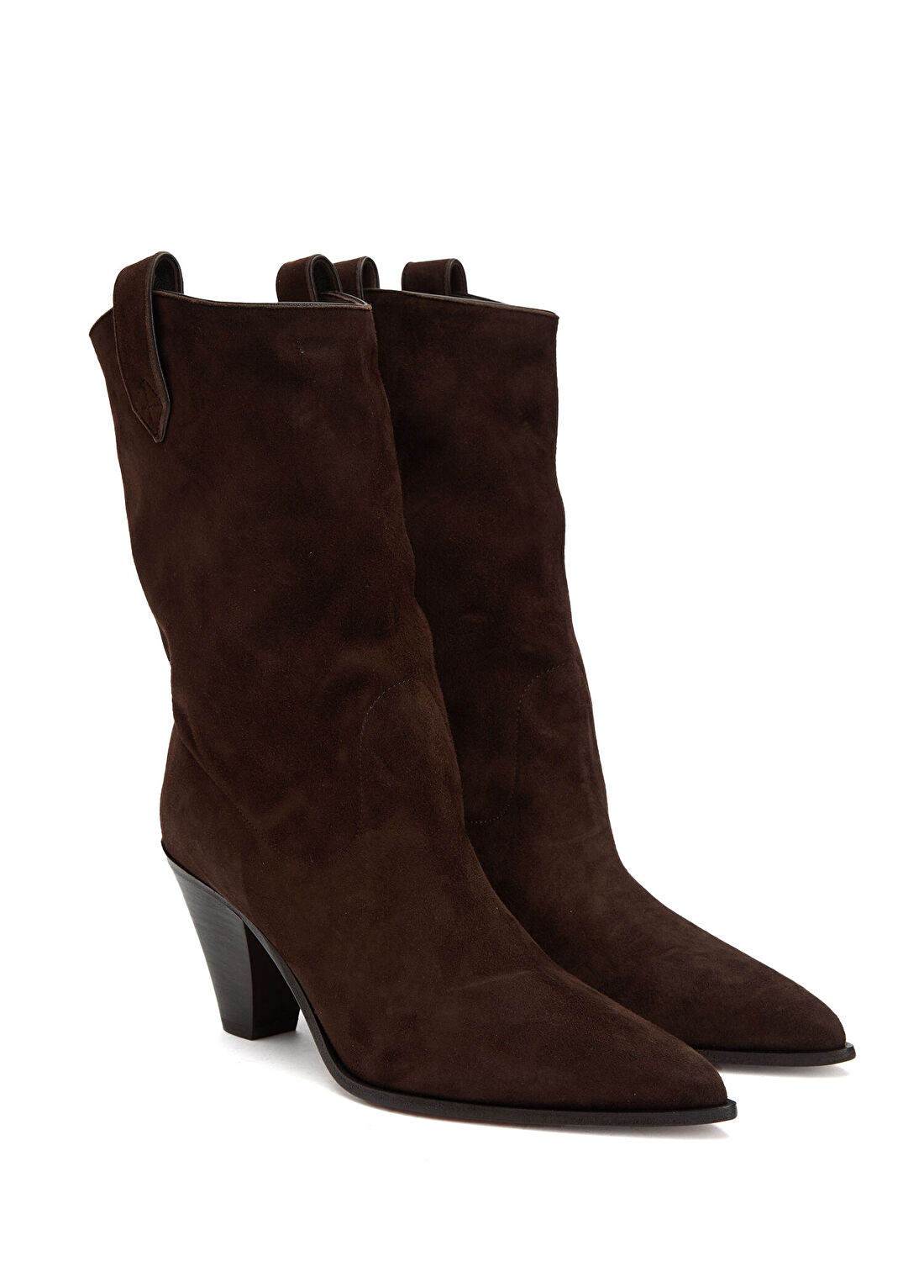 Aquazzura Boogie Cowboy Kahverengi Kadın Süet Bot görsel 2