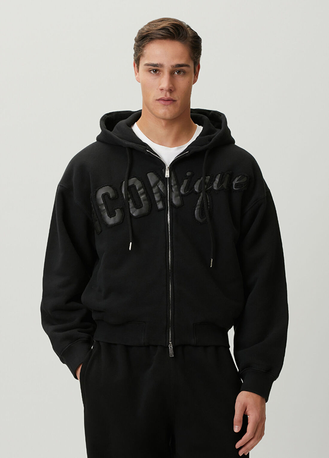Dsquared2 Baloon Fit Iconique Siyah Kapüşonlu Sweatshirt