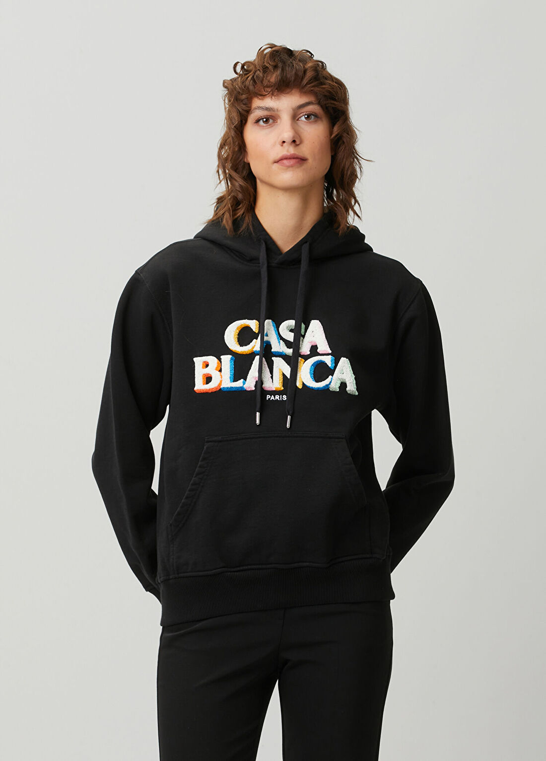 Casablanca Siyah Kapüşonlu Sweatshirt
