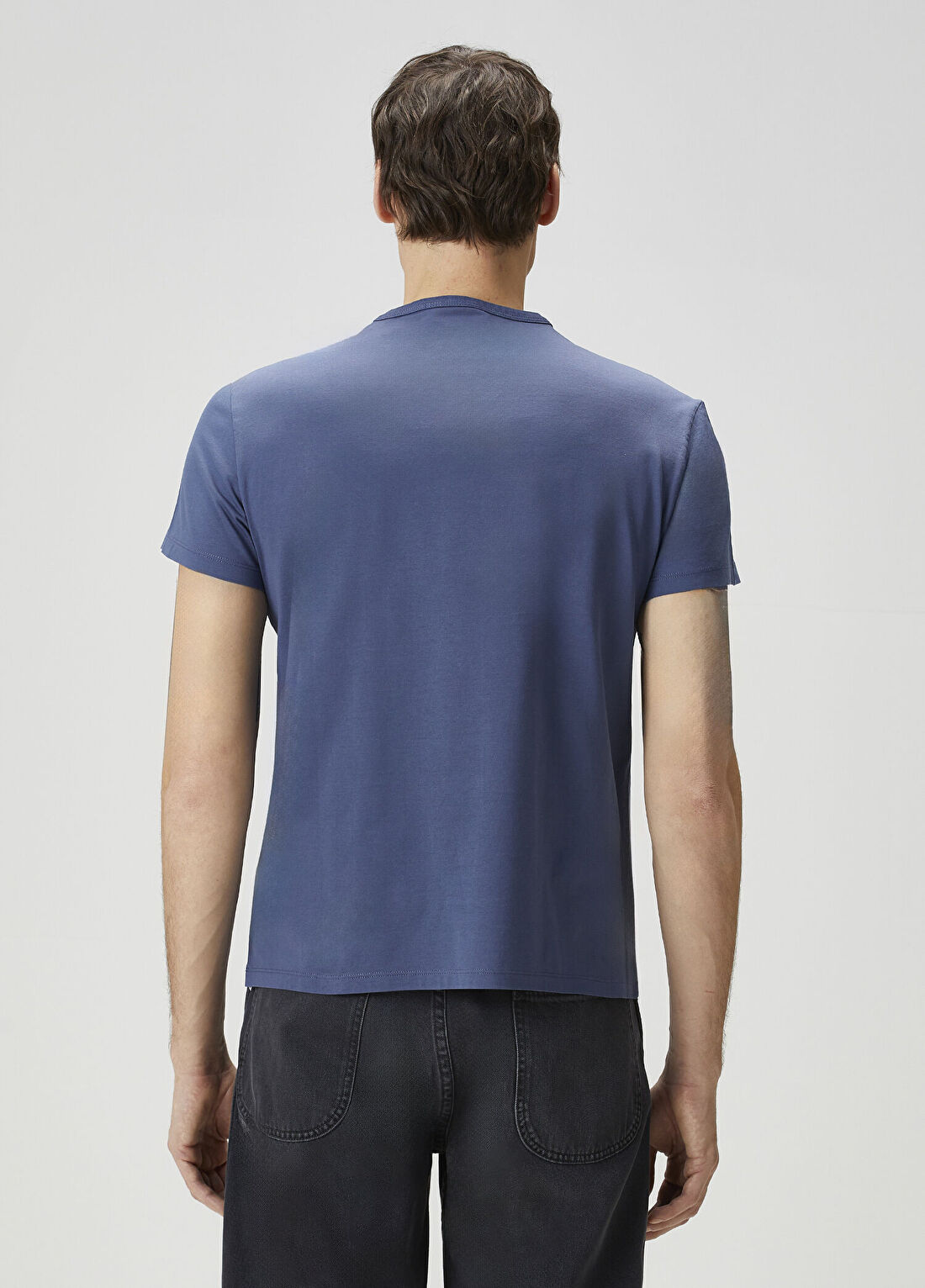 Maison Margiela Mavi Logo Nakışlı T-shirt görsel 4