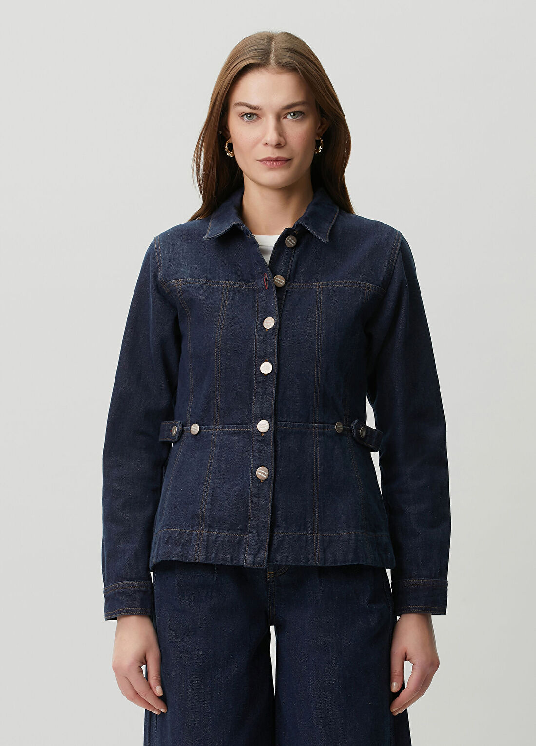 Damson Madder Darbie Lacivert Denim Gömlek