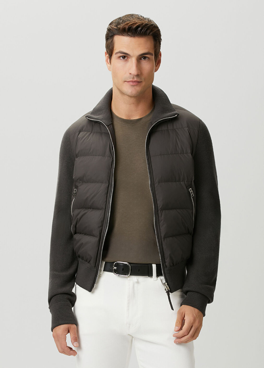 Tom Ford Gri Triko Garnili Ceket
