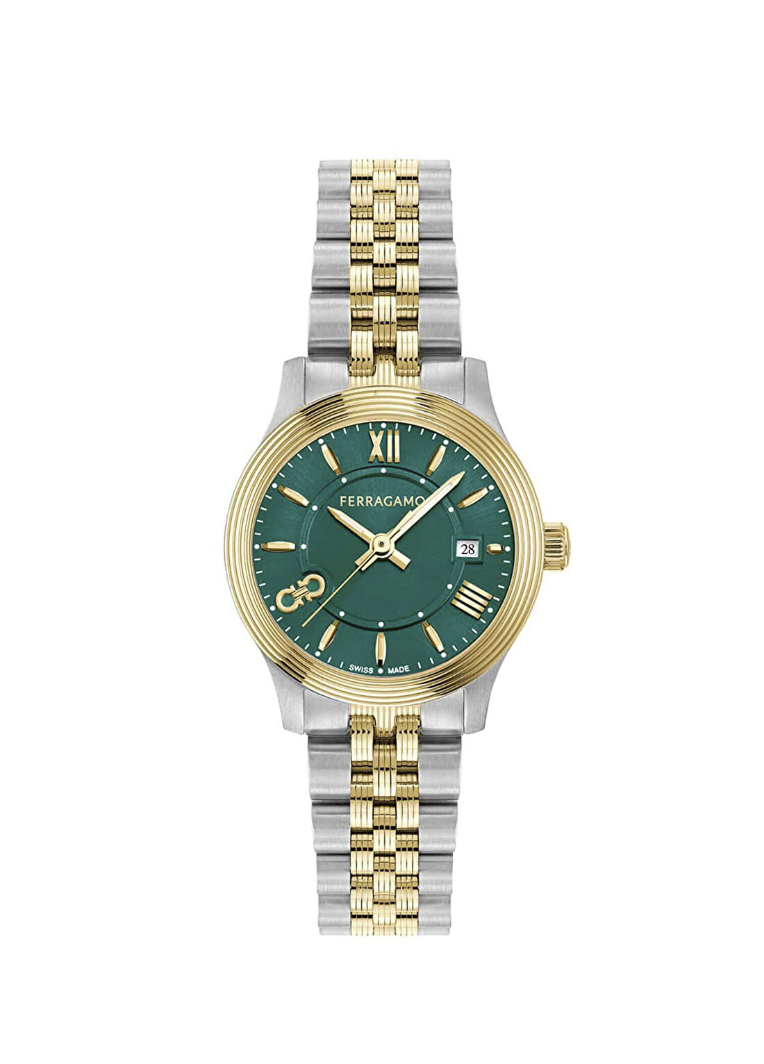 Ferragamo SFSA00525 Altın Rengi Metalik Gri Çelik Kadın Kol Saati