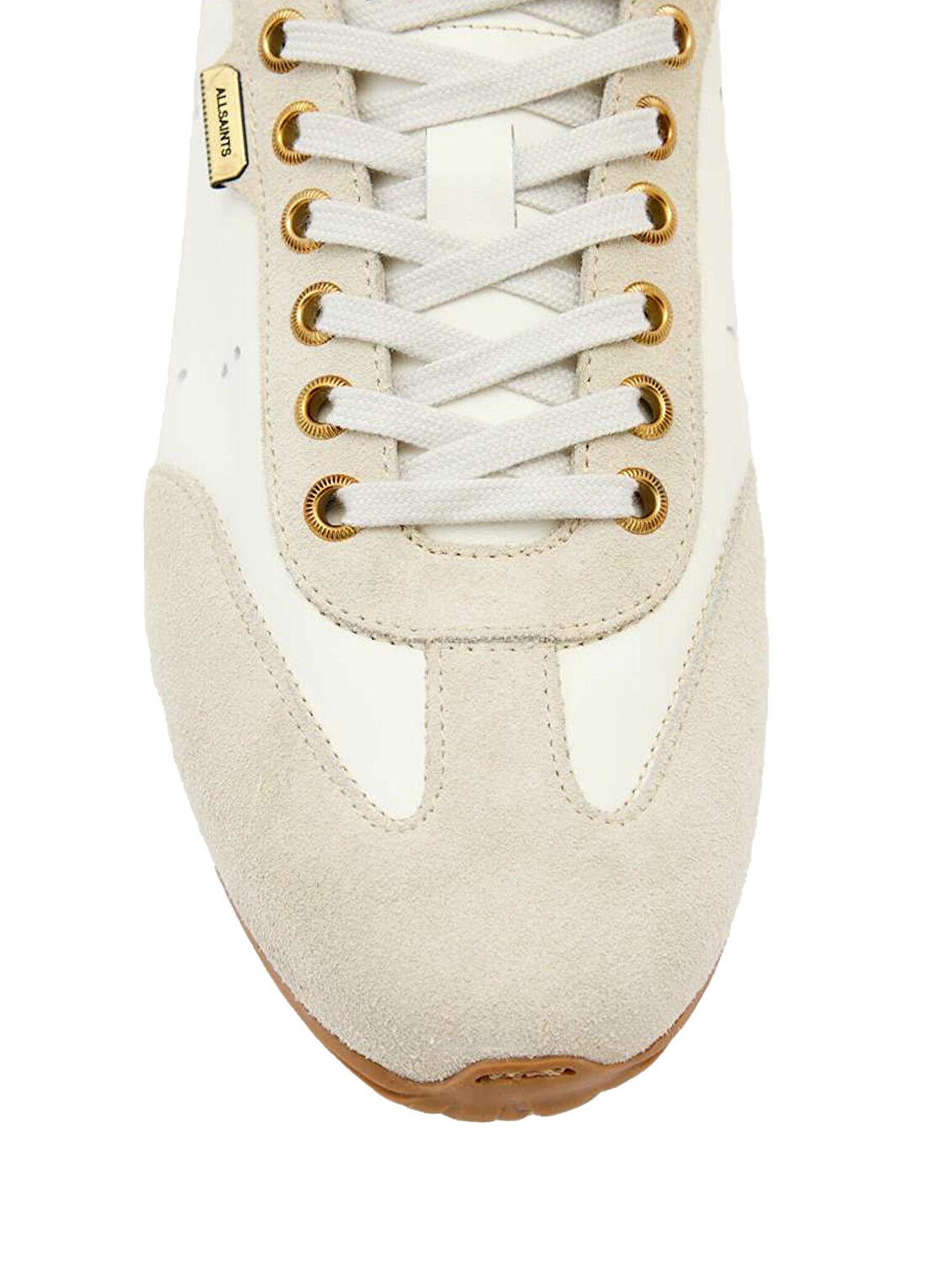 AllSaints Beyaz Krem Kadın Deri Sneaker görsel 4