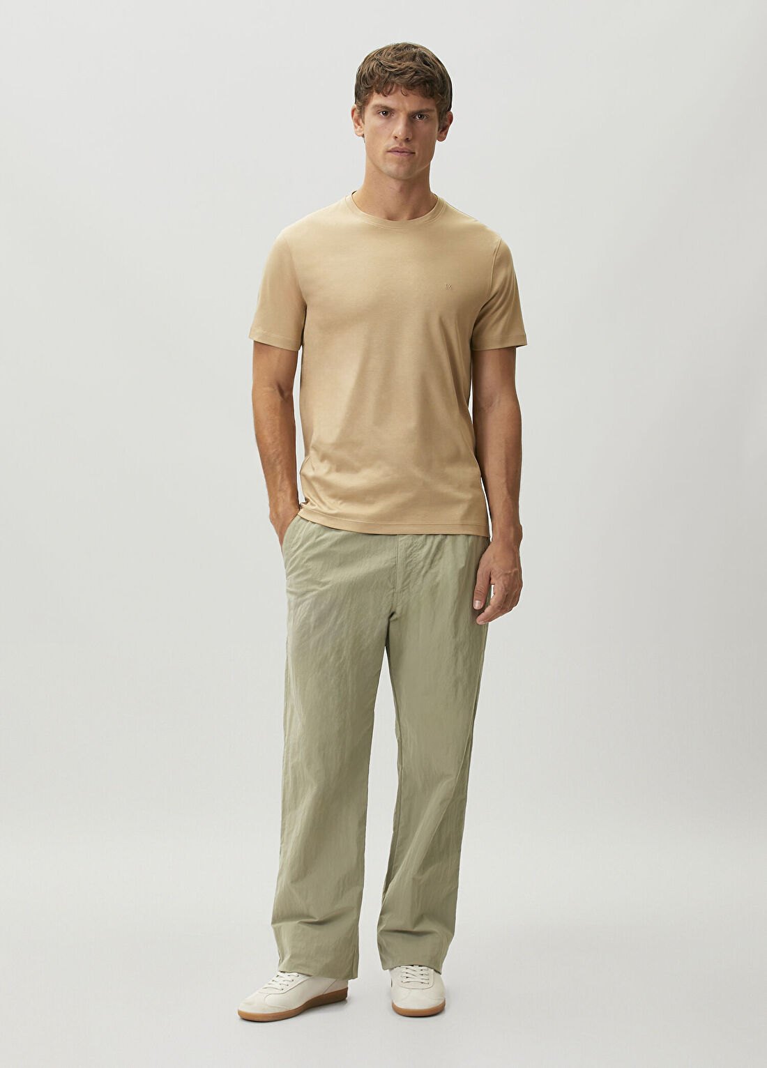 Michael Kors Bej Logo Nakışlı T-shirt görsel 2
