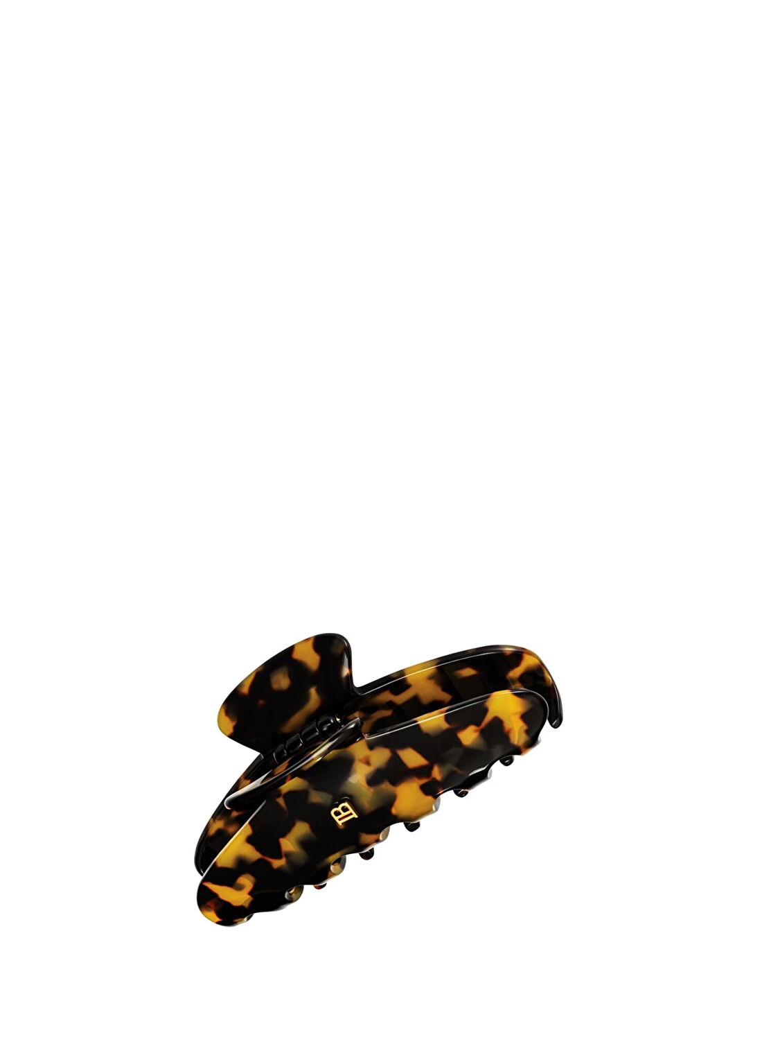 Balmain Cellulose Acetate Pince A Cheveux Tortoise Shell Büyük Boy Kadın Toka