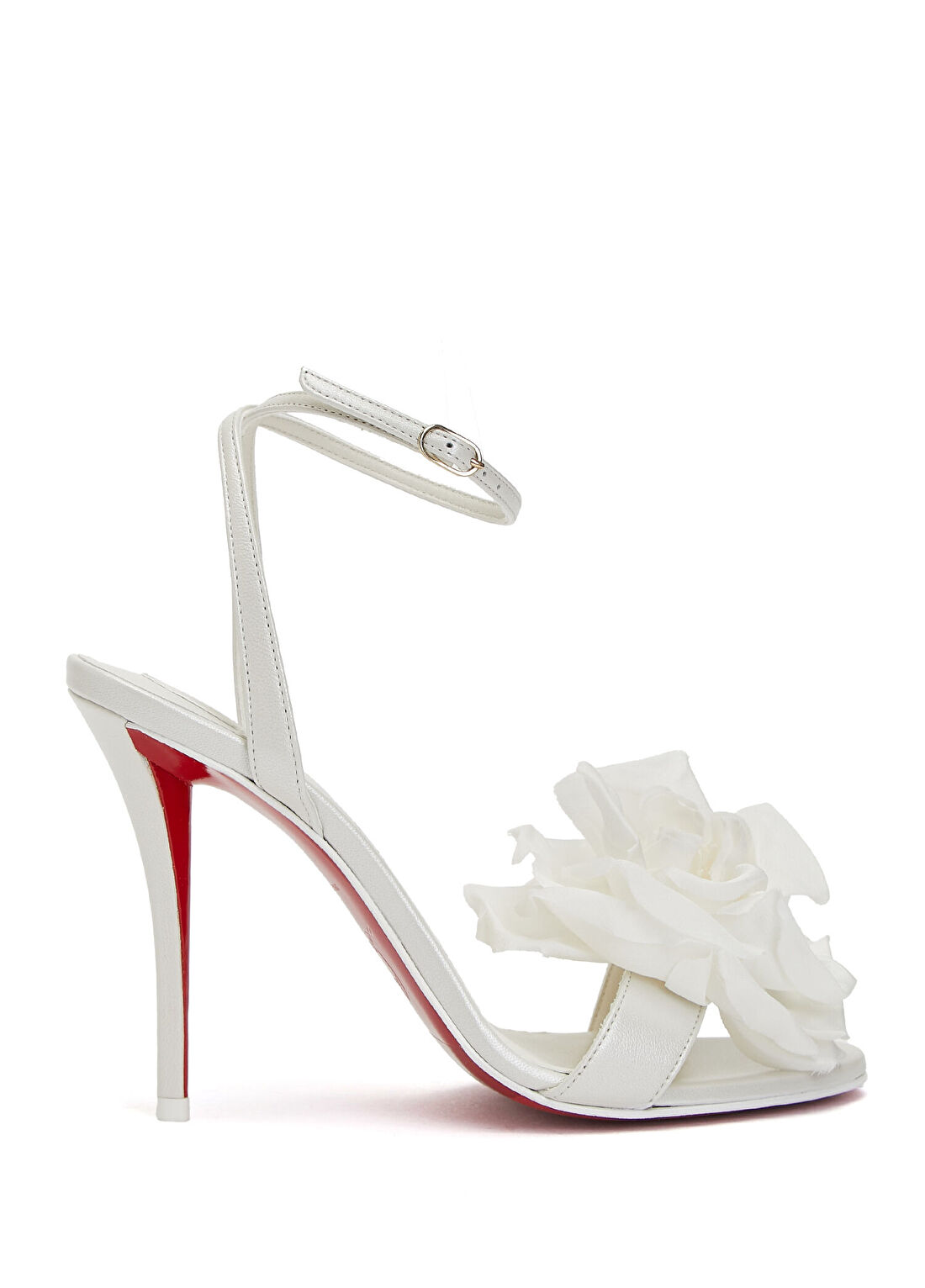 Christian Louboutin Miss Z Flora Beyaz Kadın İpek Sandalet