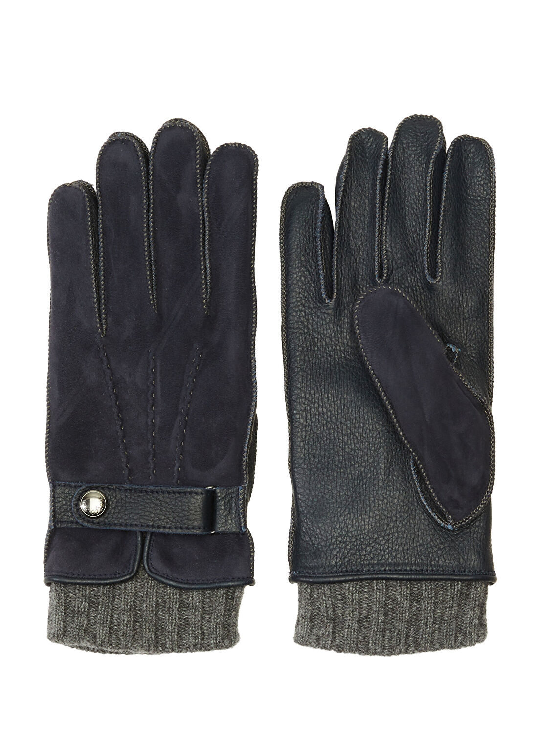 Mazzoleni Gloves Lacivert Erkek Deri Eldiven
