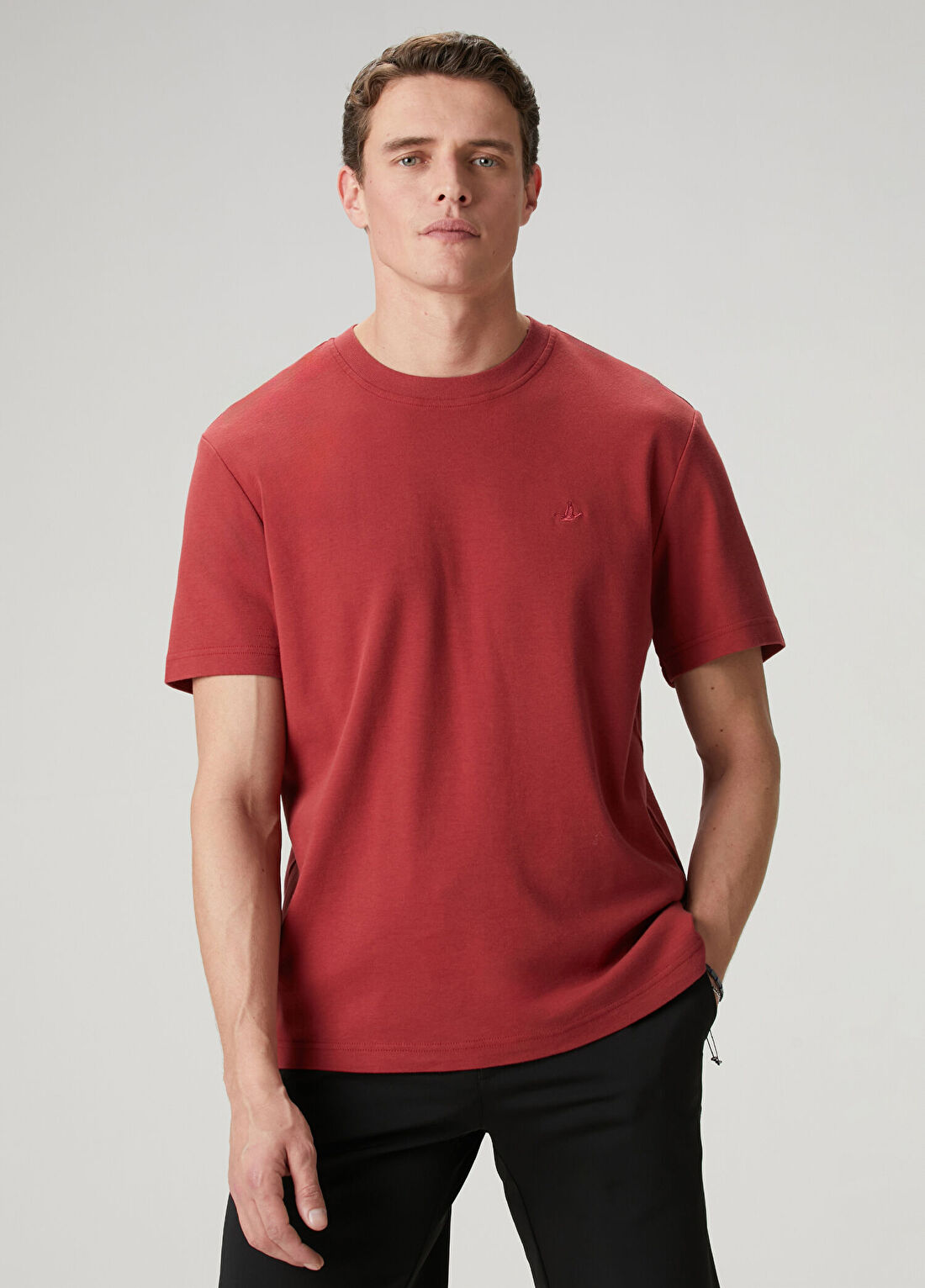 Beymen Club Mürdüm Relax Fit Interlock Basic T-shirt