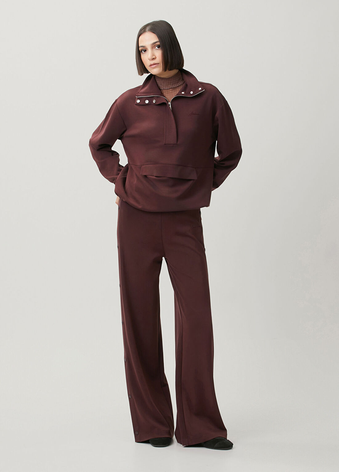 Academia Bordo Jersey Pantolon