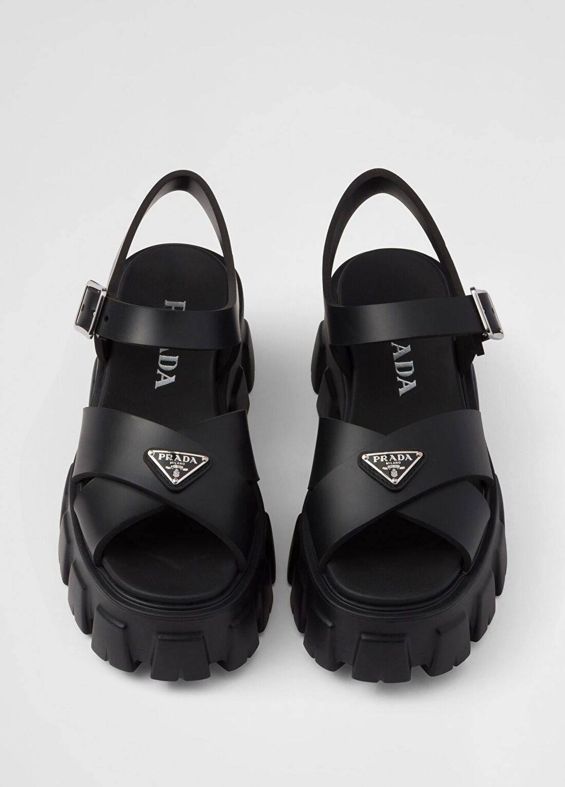Prada Monolith Kauçuk Siyah Kadın Sandalet görsel 3
