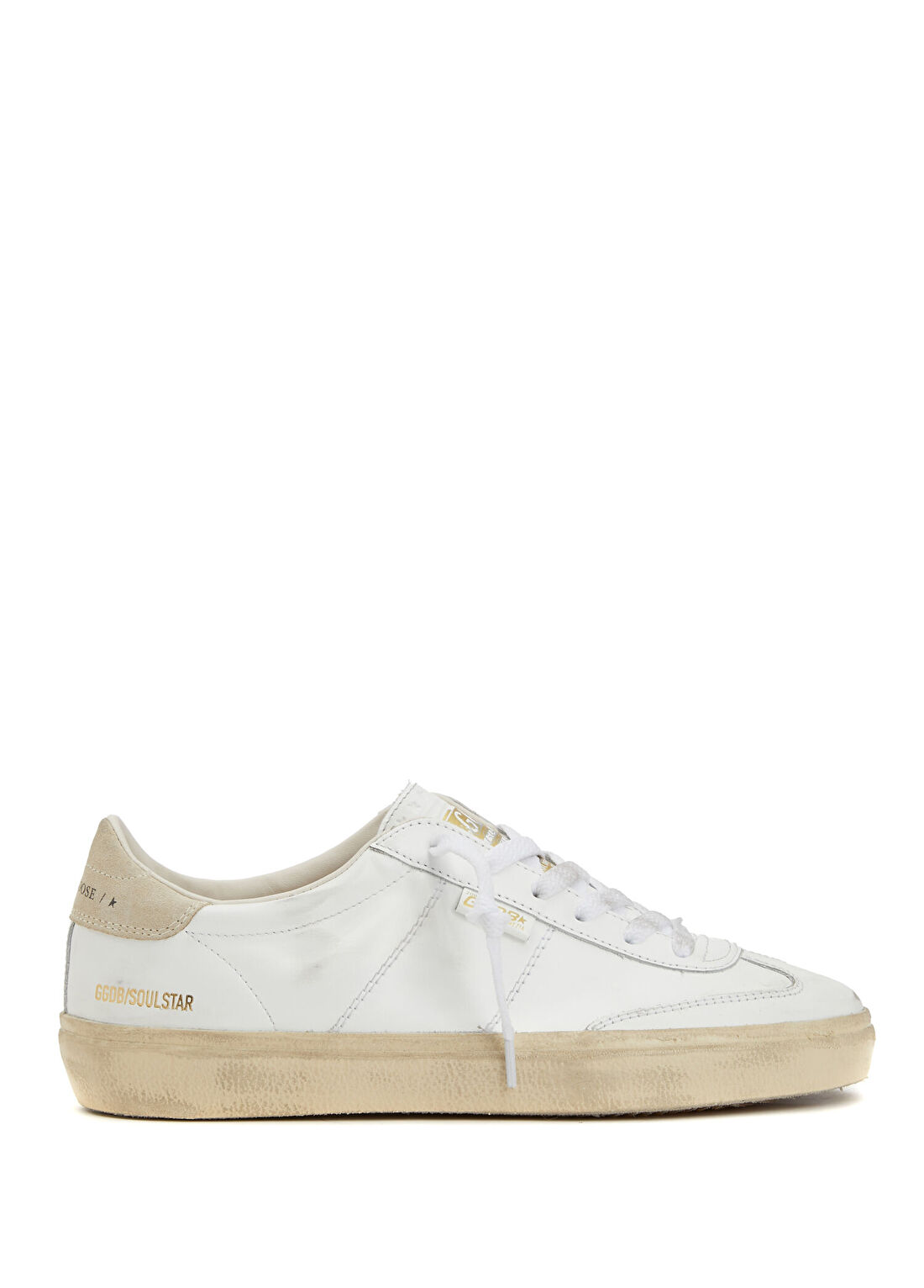 Golden Goose Soul Star Bej Beyaz Kadın Deri Sneaker