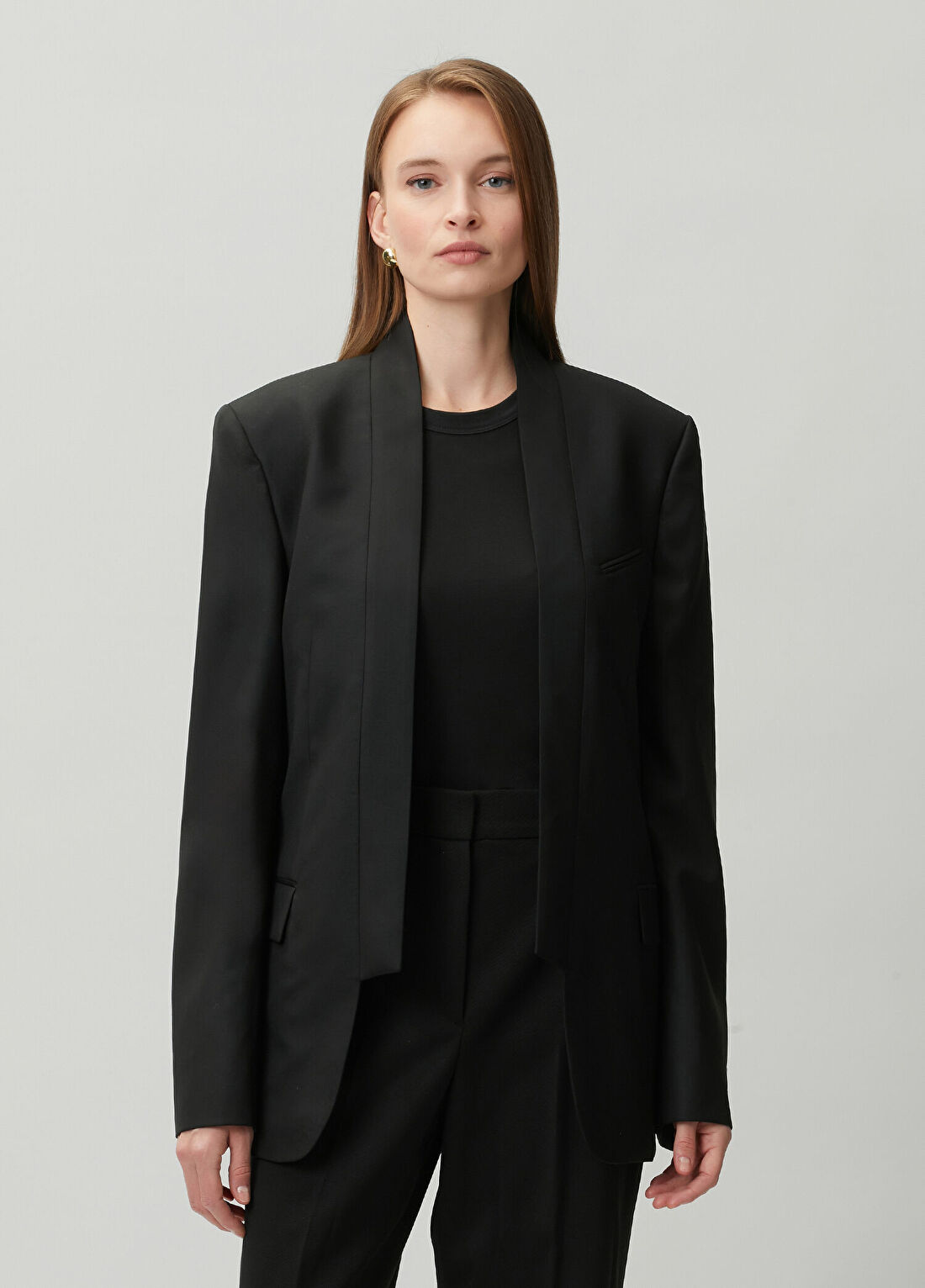 Kenzo Siyah Yün Kimono Blazer