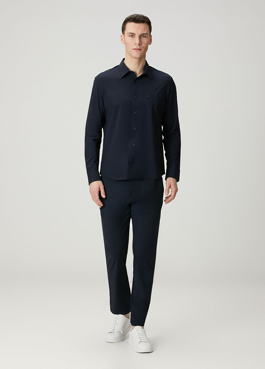Isaora Comfy Technical Lacivert Chino Pantolon