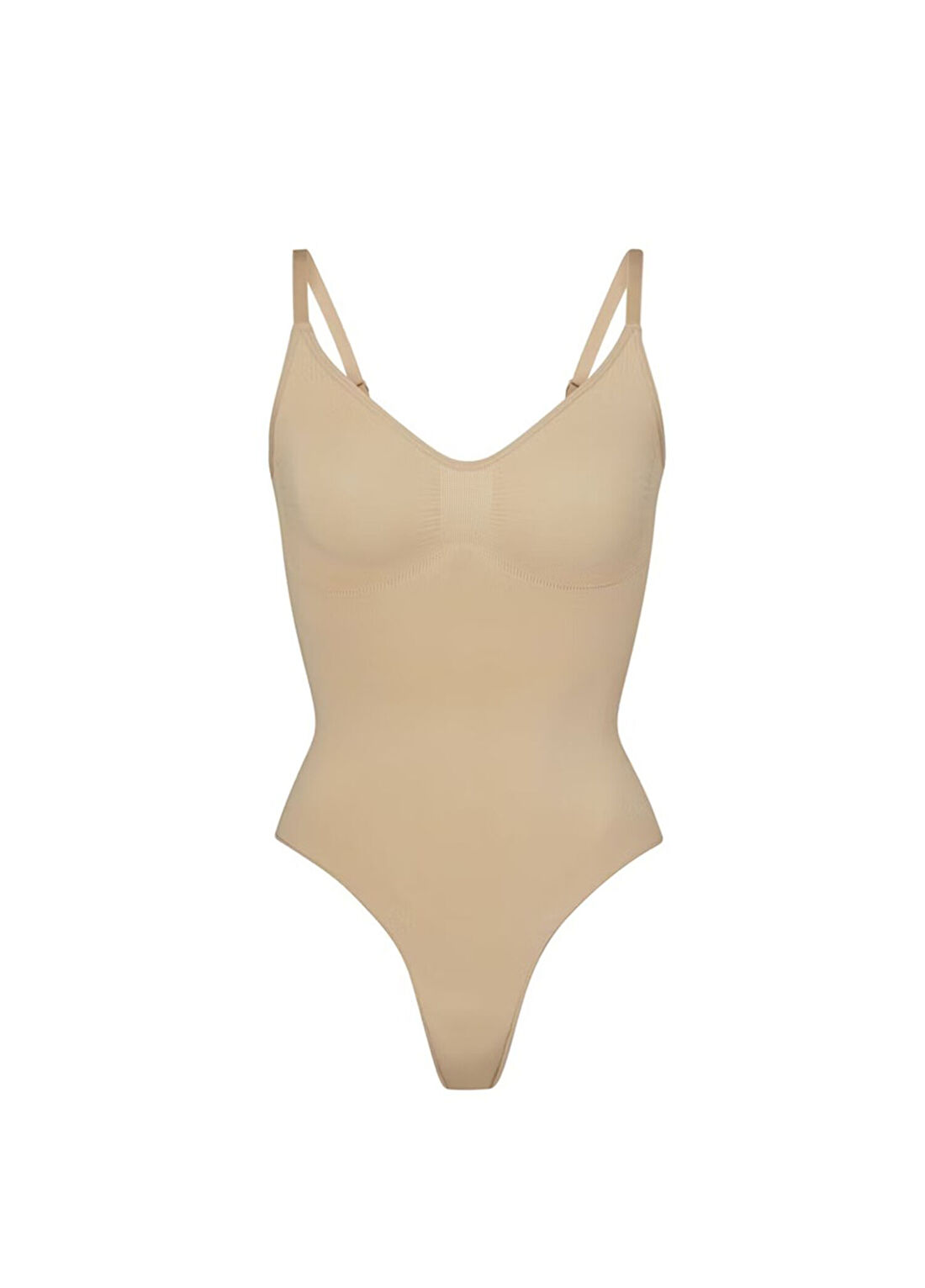Skims Seamless Sculpt Koyu Bej Thong Body