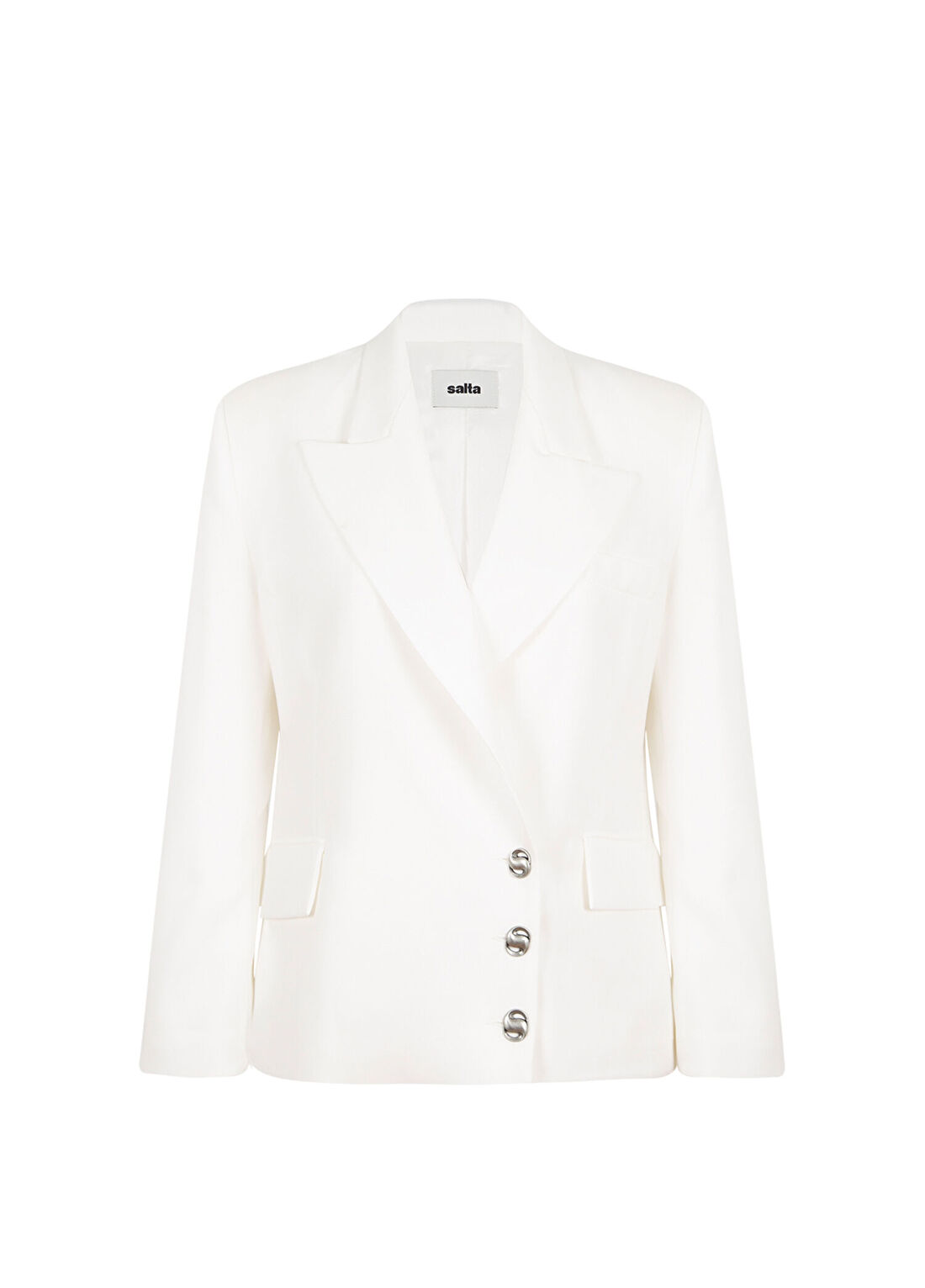 Salta Beyaz Oversize Kadın Blazer Ceket