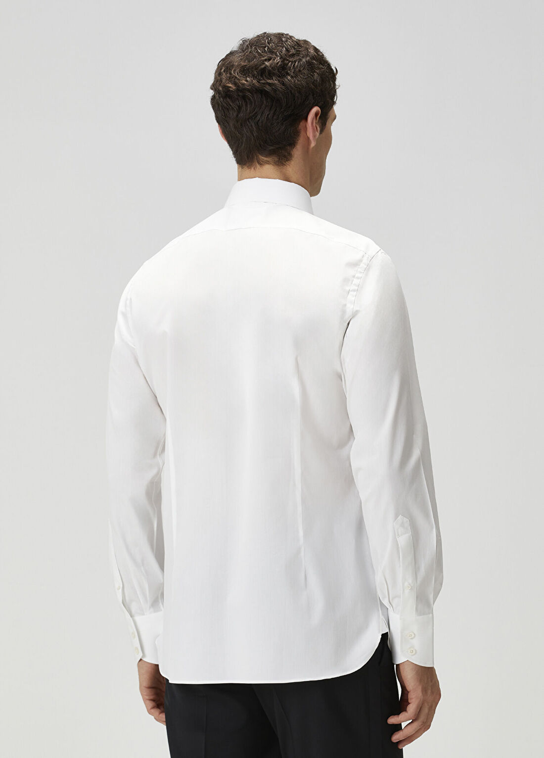 Tom Ford Slim Fit Kırık Beyaz Stretch Poplin Gömlek görsel 4