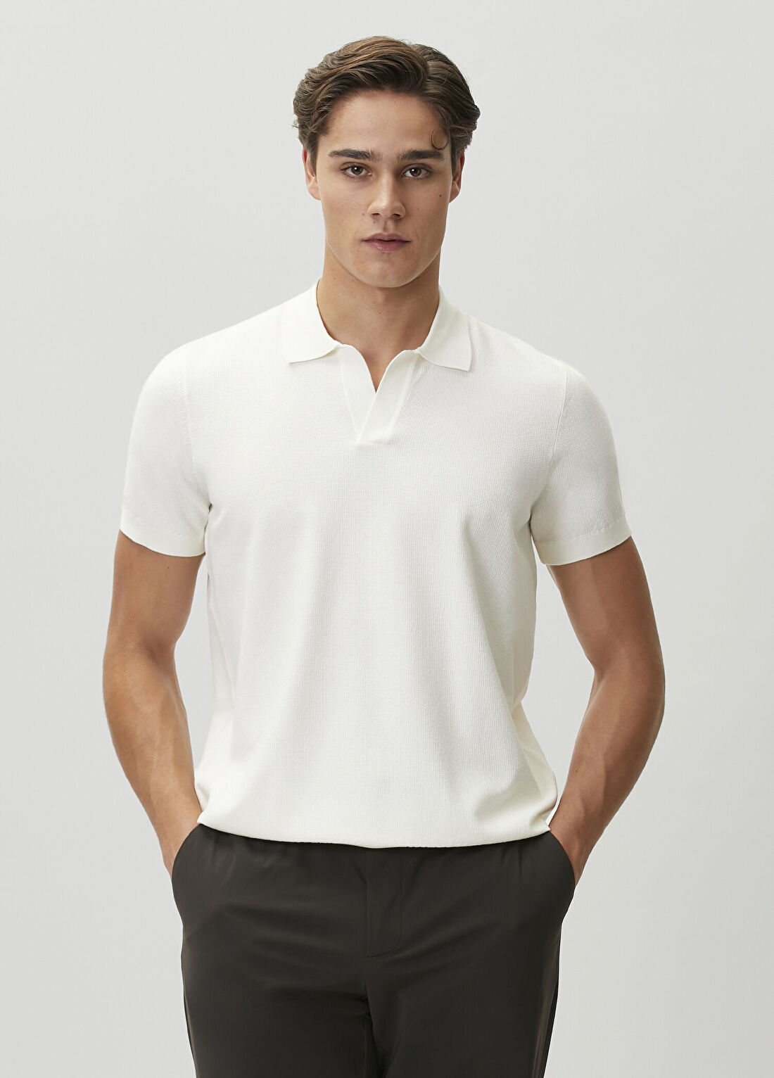 Bluemint Regular Fit Wilmer Bej Polo Yaka Kısa Kollu Triko