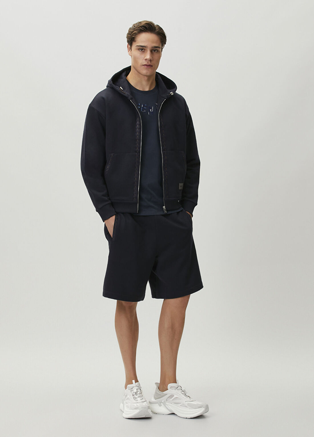 Fendi Lacivert Bermuda