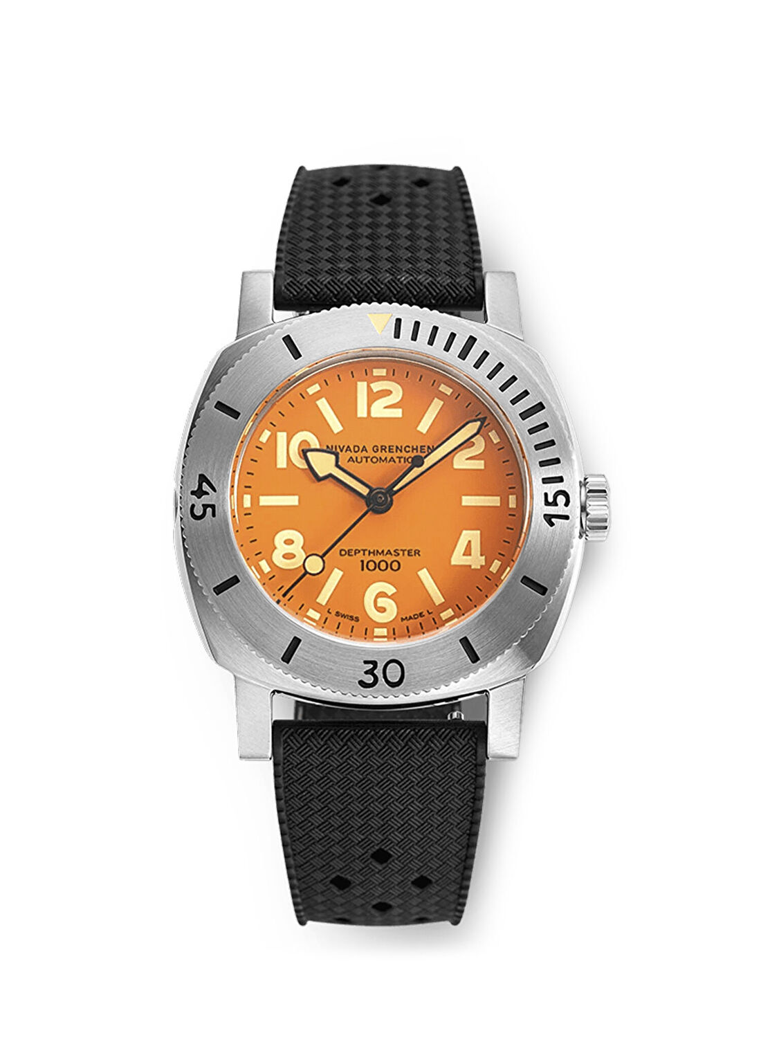 Nivada Grenchen Orange Depthmaster 14127A01 Siyah Erkek Kol Saati