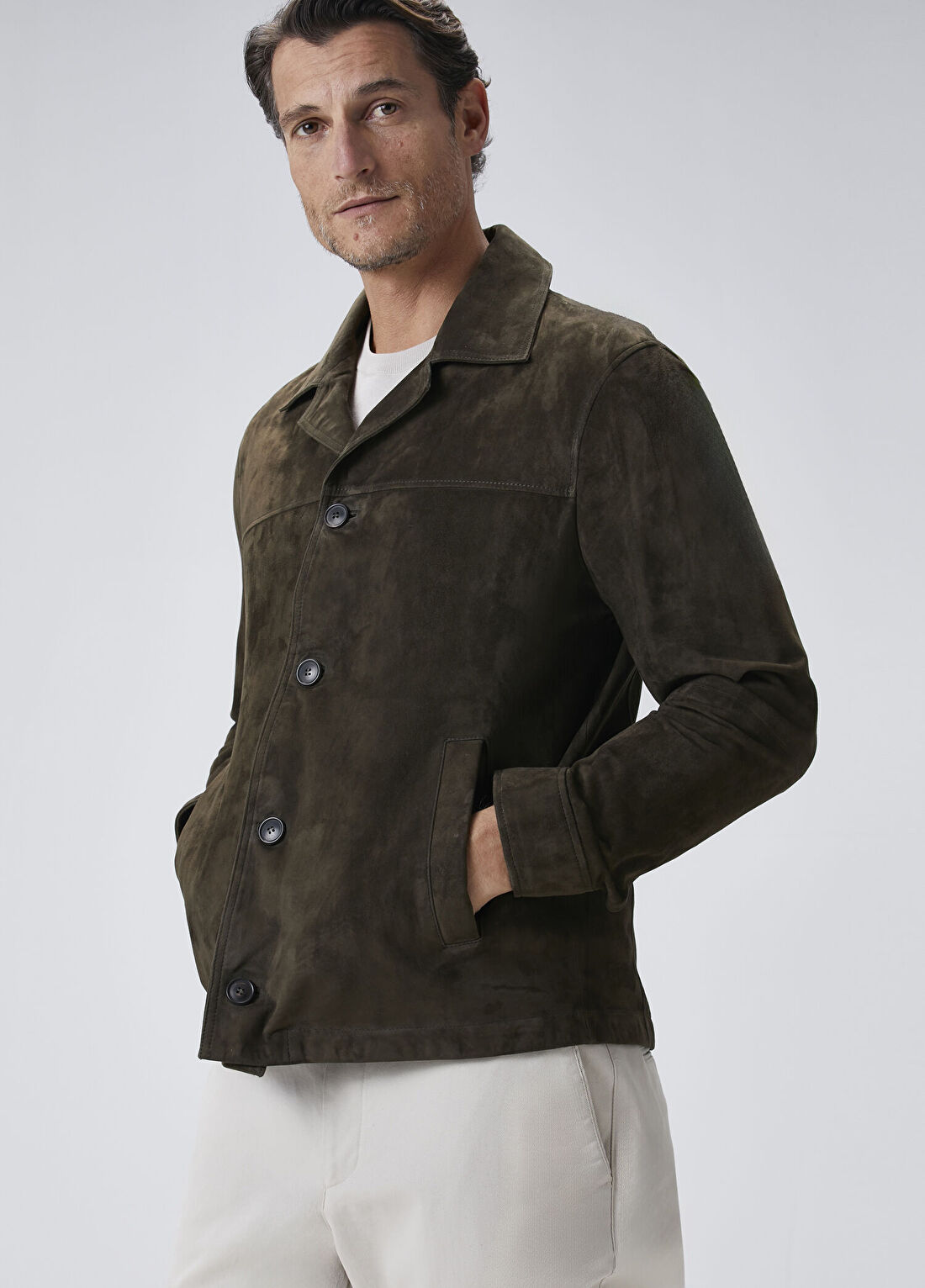 Beymen Collection Haki Süet Ceket