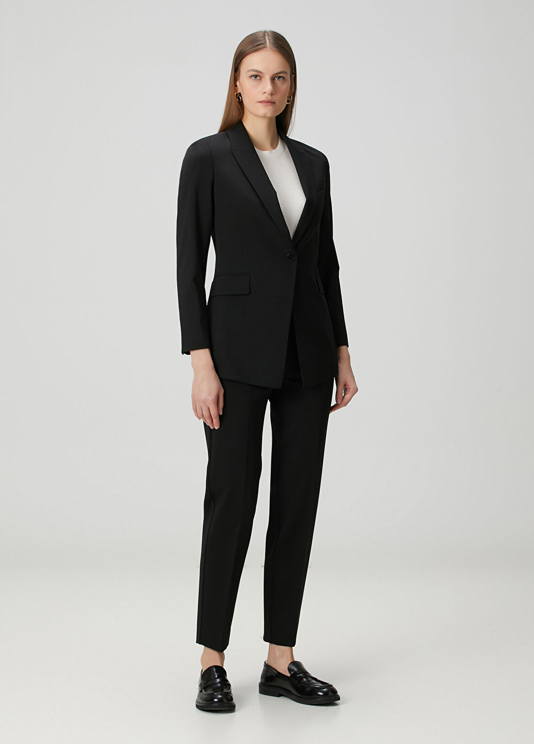 Theory Etienette Siyah Yün Blazer görsel 2