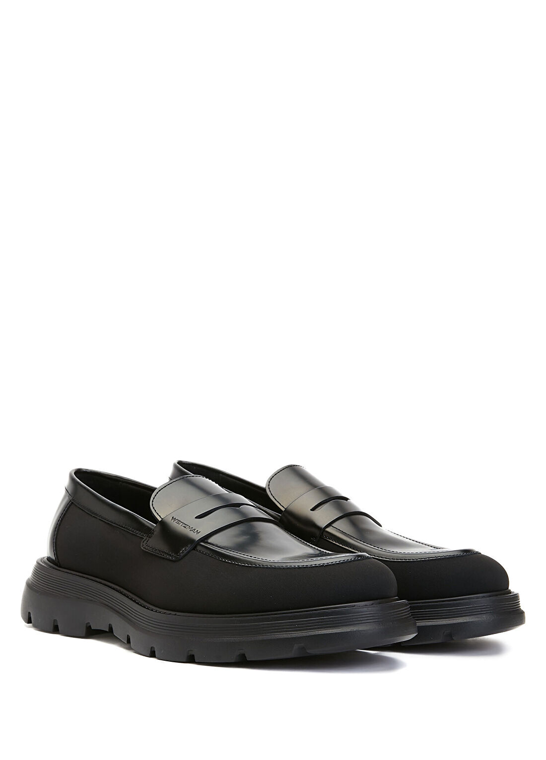Stuart Weitzman LA Penny Siyah Erkek Loafer görsel 2