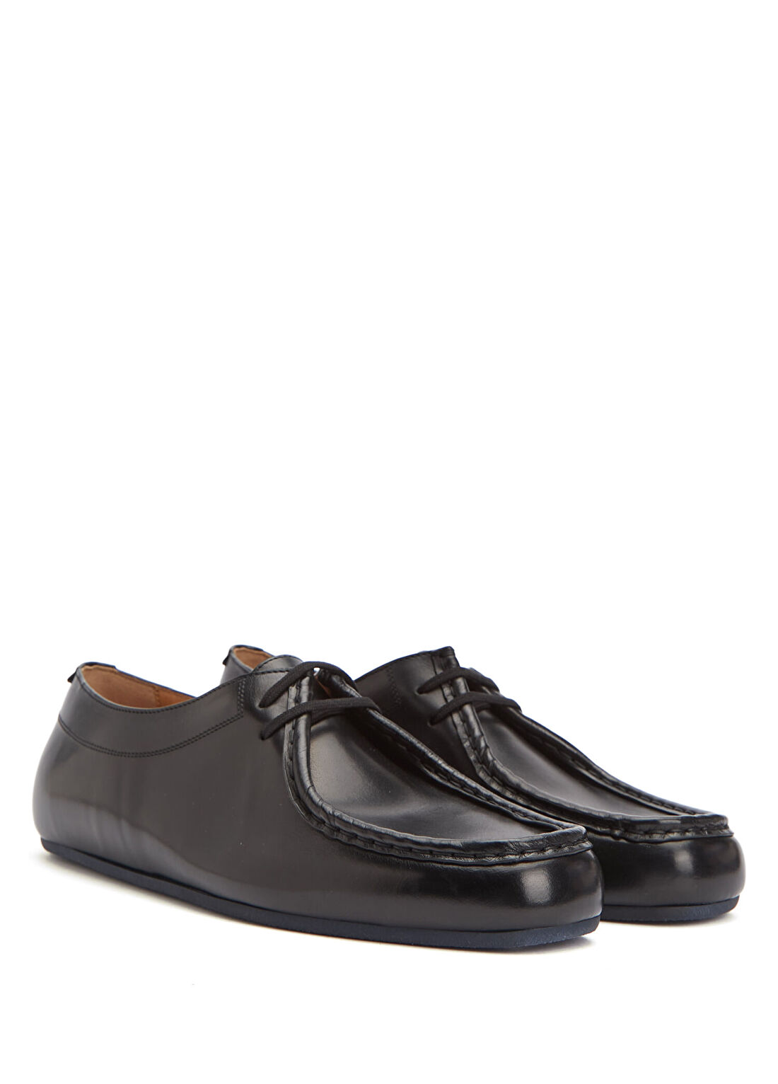 Jil Sander Hood Siyah Kadın Deri Loafer görsel 2