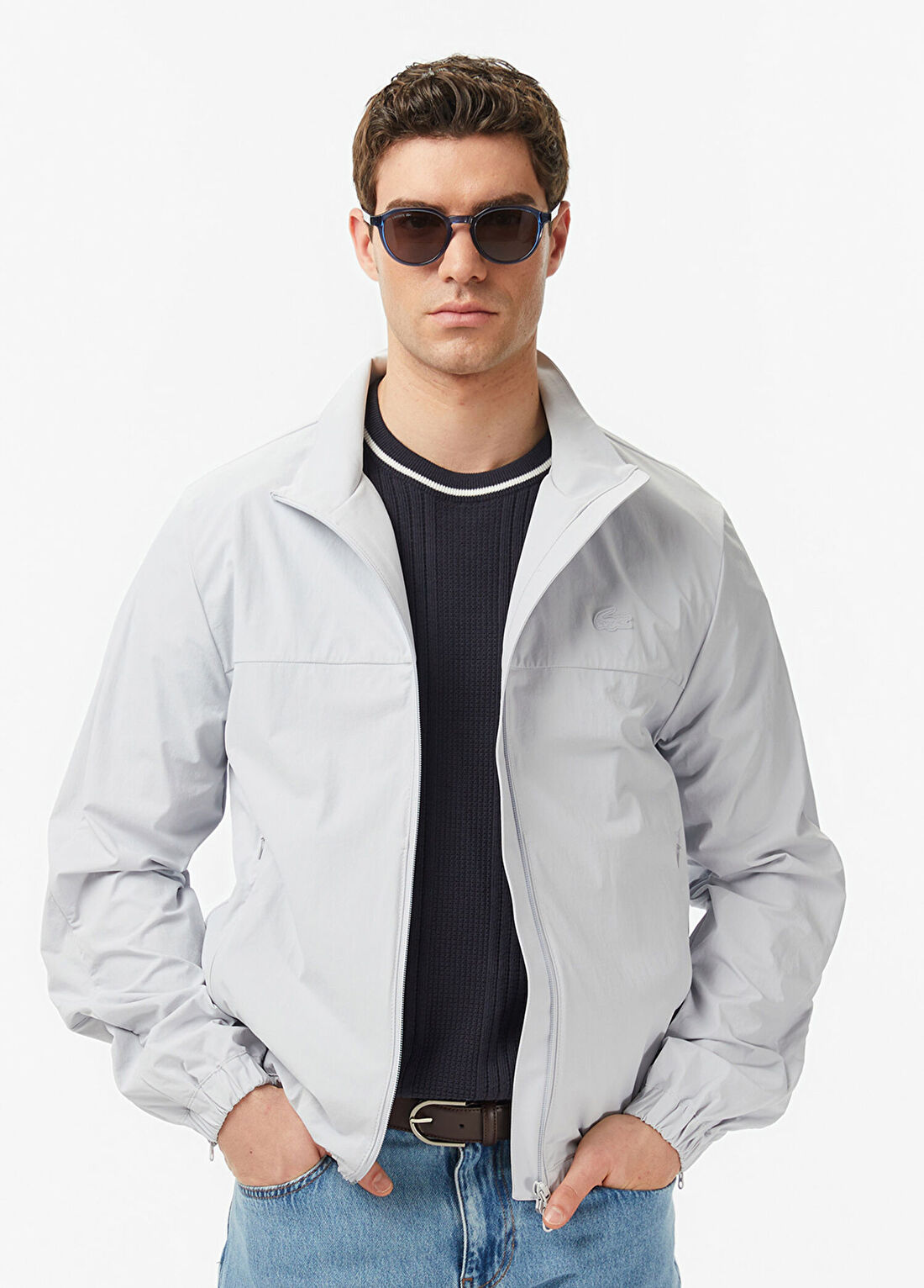 Lacoste Gri Regular Fit Dik Yaka Erkek Mont