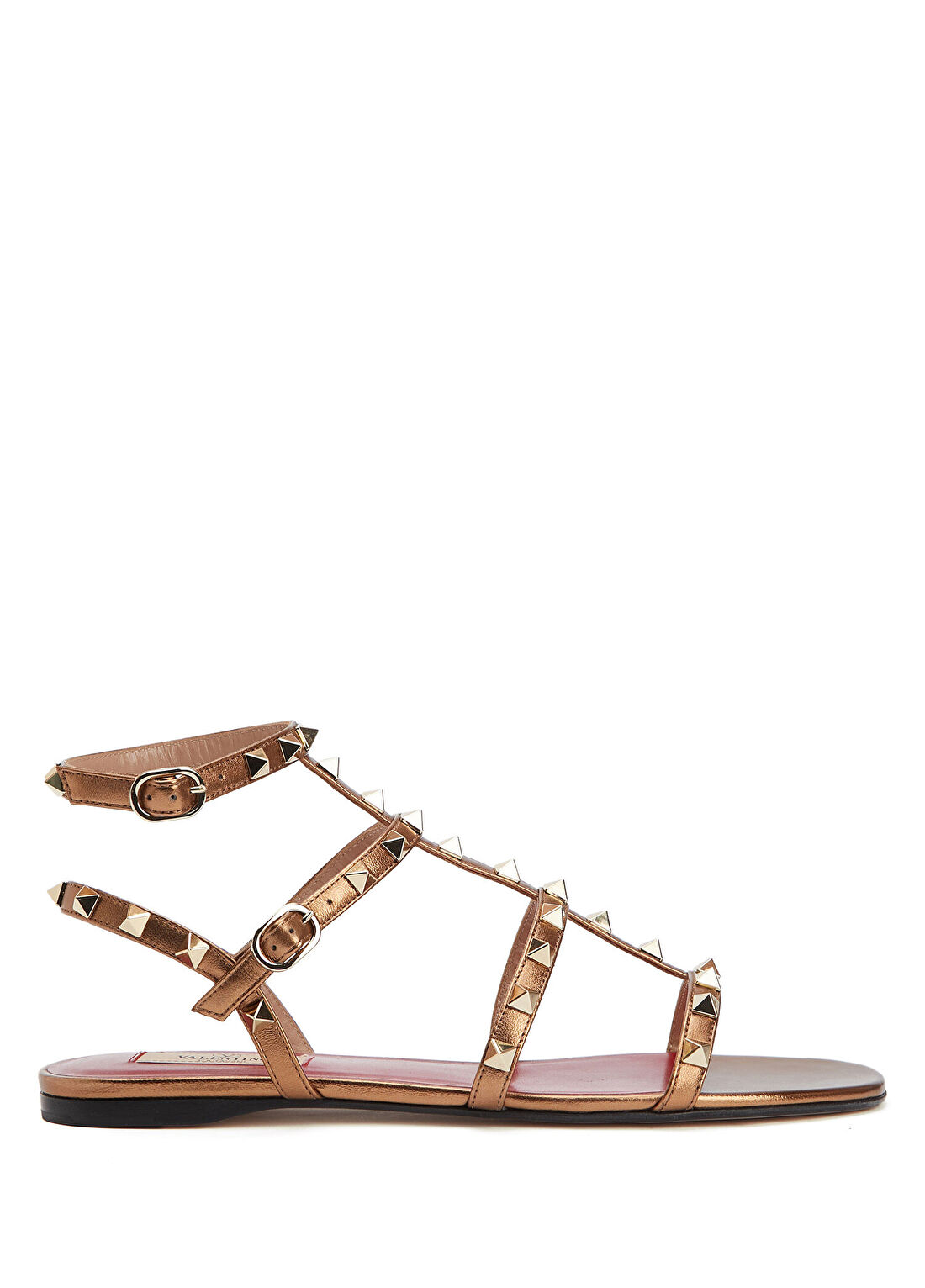 Valentino Garavani Rockstud Bronz Kadın Deri Sandalet