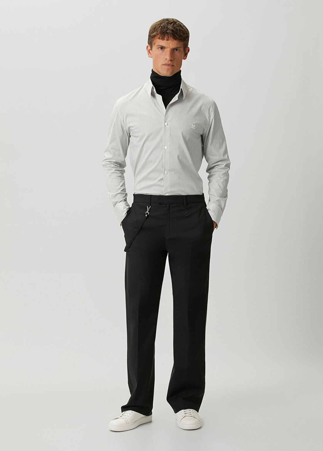 Courreges Siyah Aksesuar Detaylı Pantolon