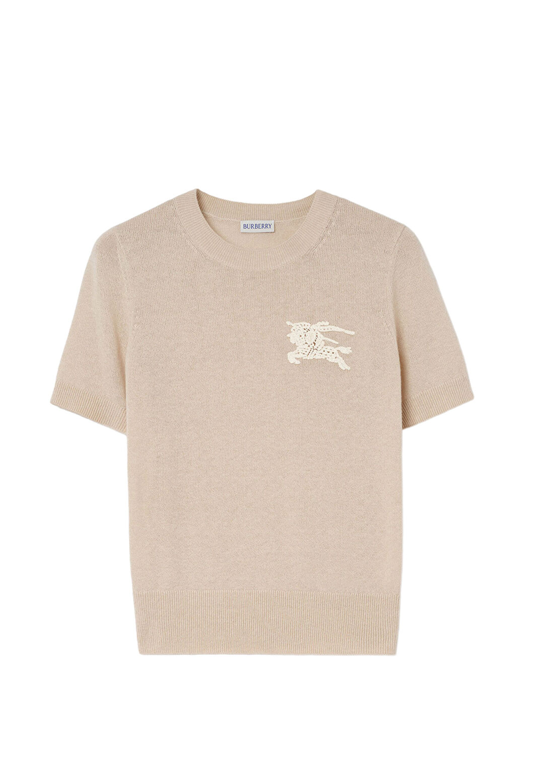 Burberry Ekd Wool Cotton Bej Kadın Triko Kazak