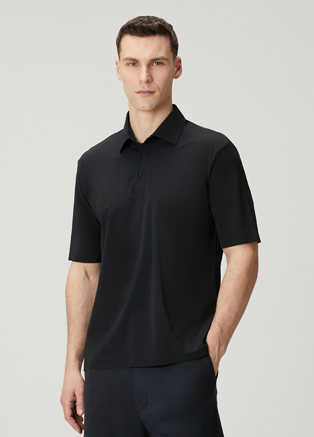 Herno Siyah Polo Yaka T-shirt
