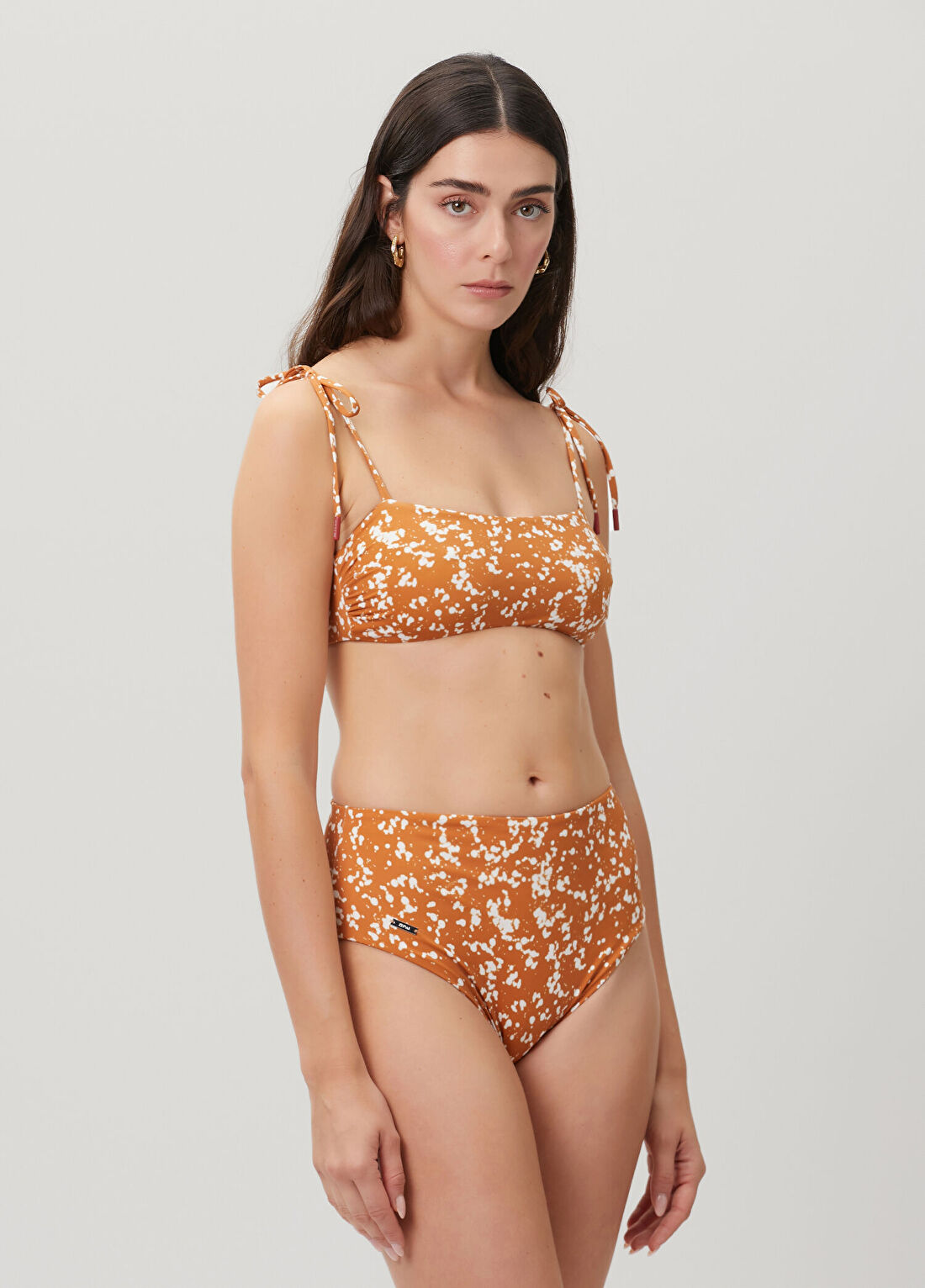 Kiton Turuncu Deseni Bikini Üstü
