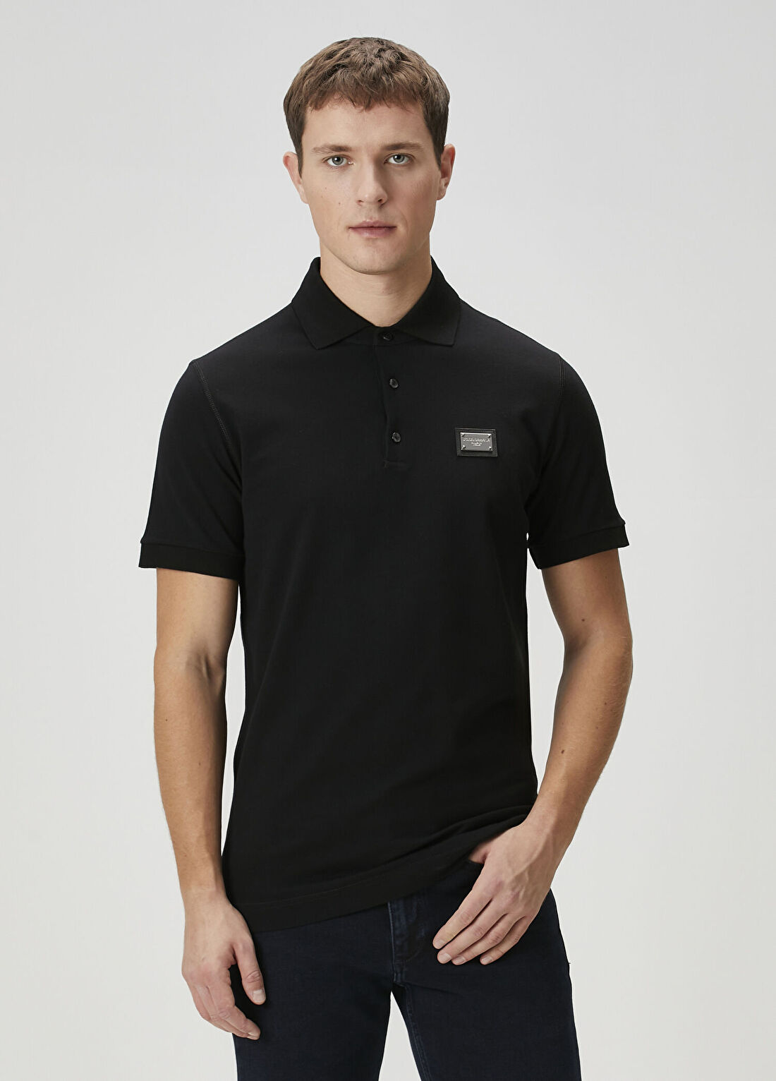 Dolce&Gabbana Siyah Polo Yaka T-shirt