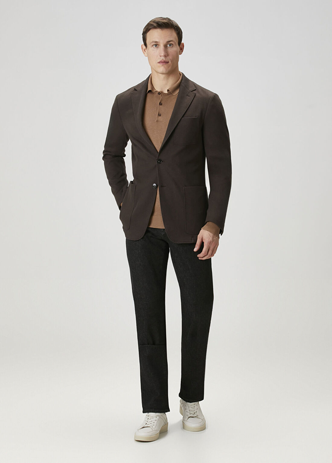 Canali Siyah Jean Pantolon