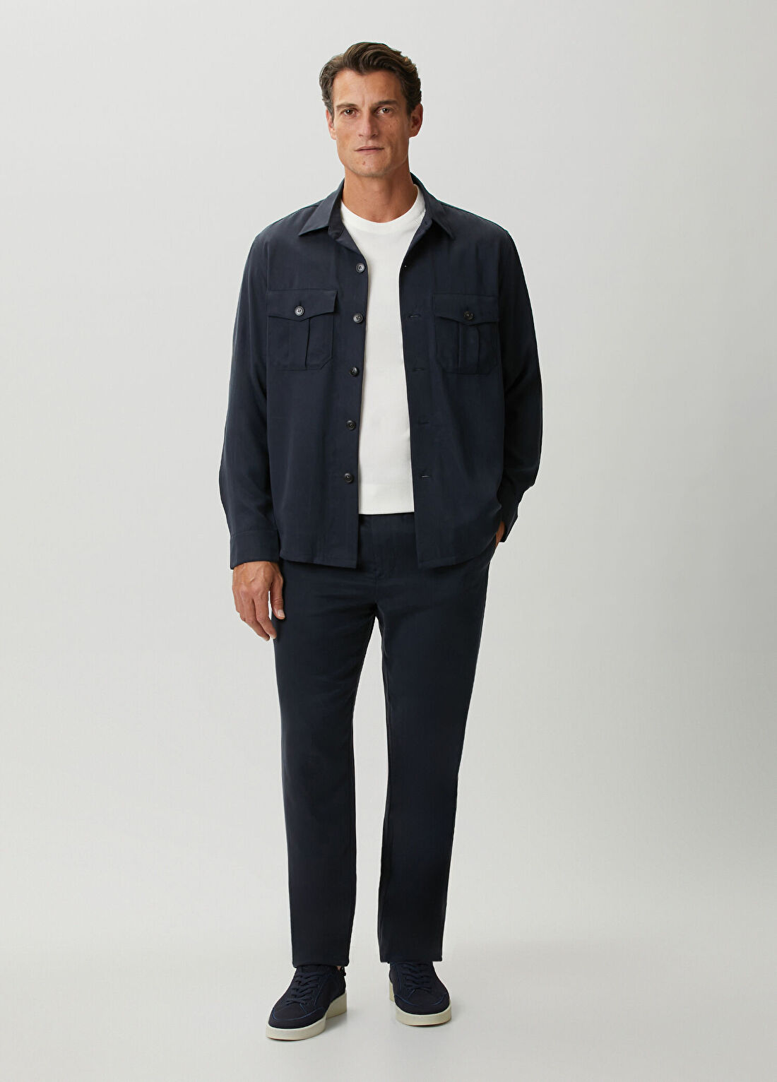 Canali Lacivert Beli Kordonlu Pantolon