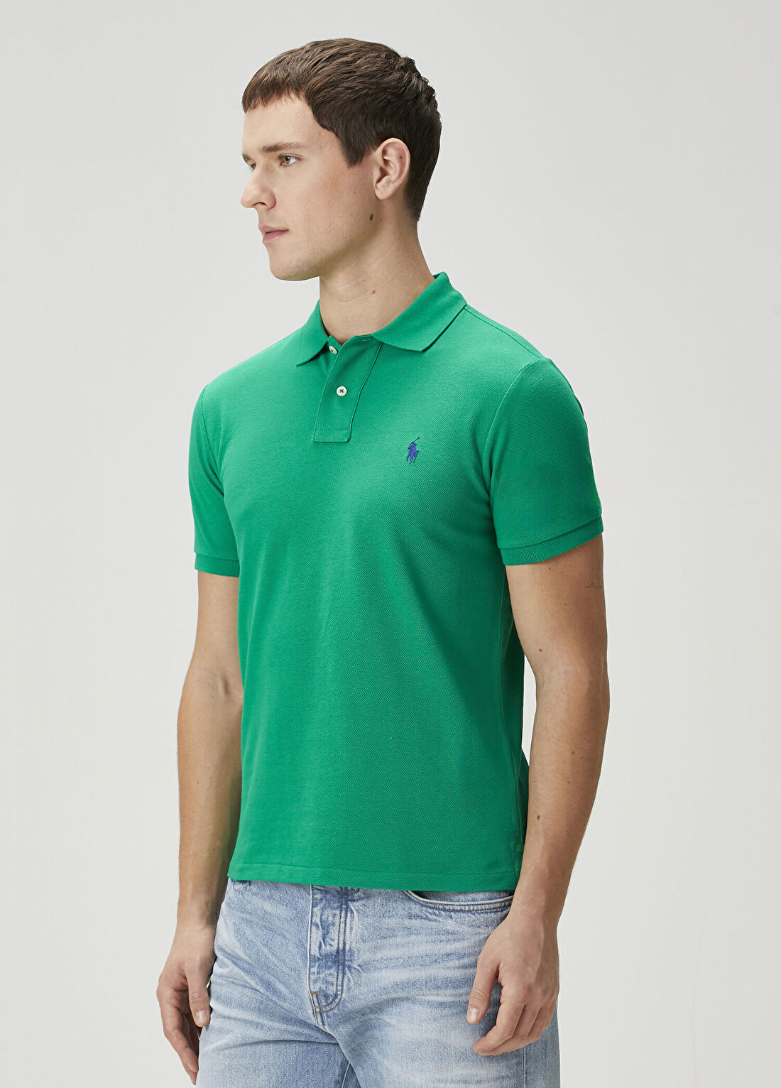 Polo Ralph Lauren Yeşil Polo Yaka T-shirt görsel 3