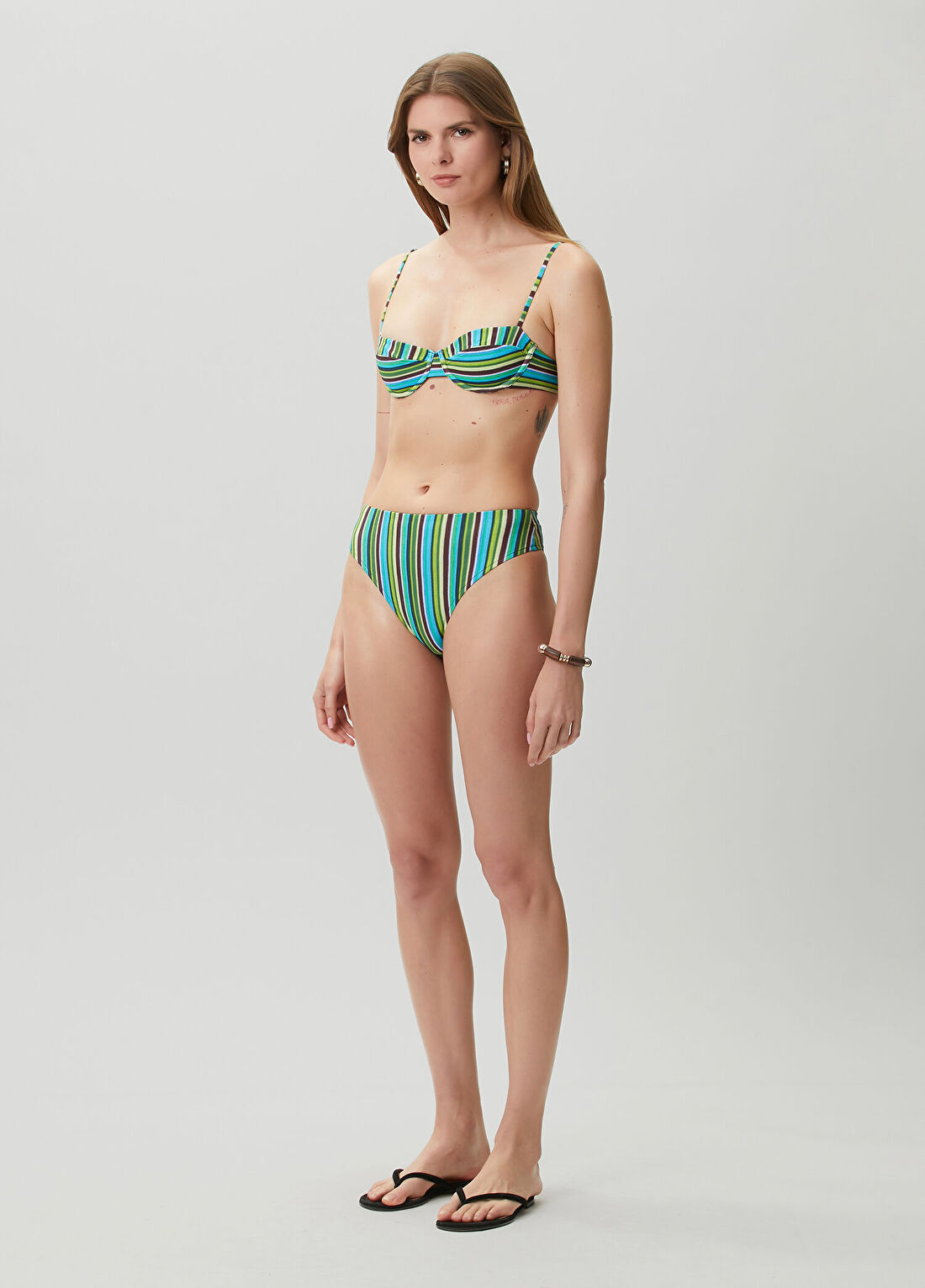 Latitid Mina Çizgili Bikini Takımı