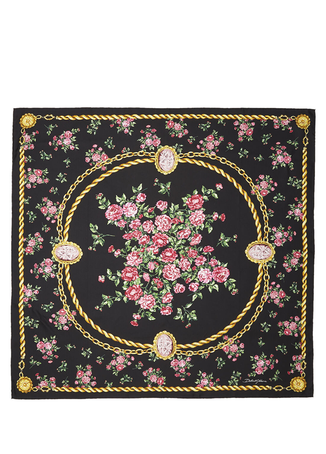 Dolce&Gabbana Siyah Kadın İpek Fular