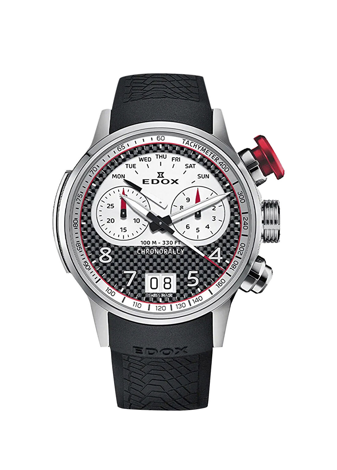 Edox Chronorally Full Set 38003-TINR-CANBR Siyah Erkek Kol Saati