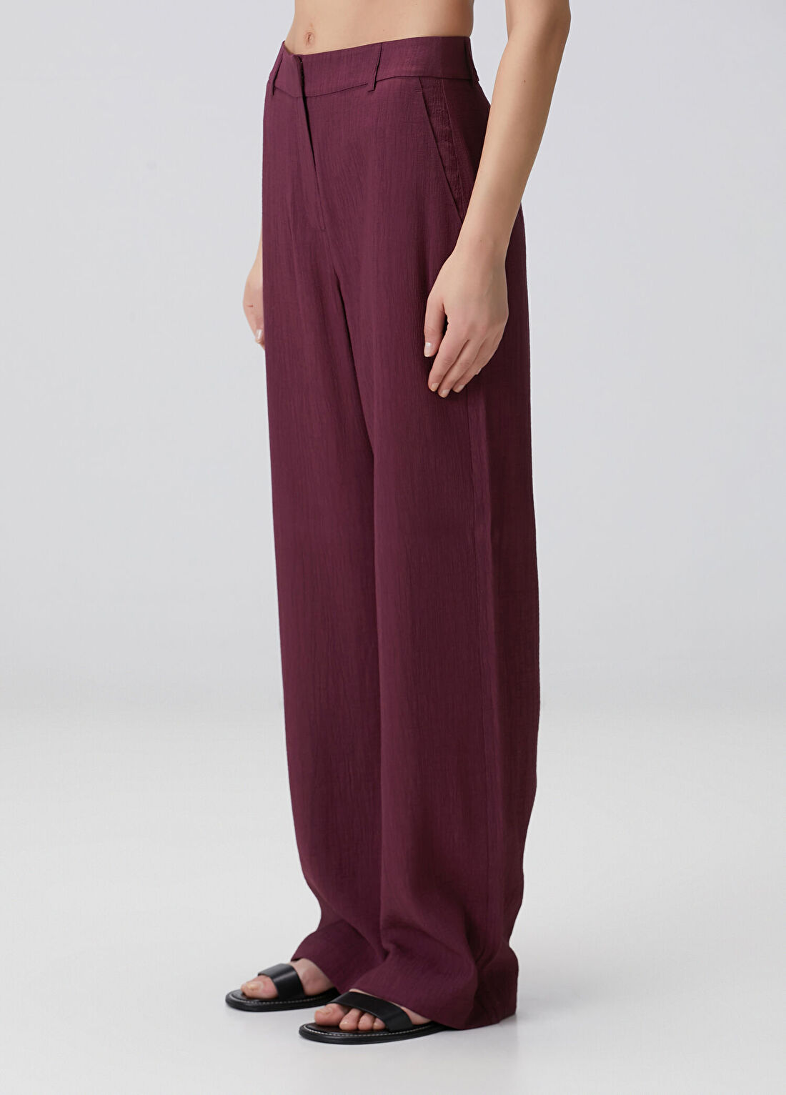 Beymen Collection Mürdüm Dokulu Pantolon görsel 3