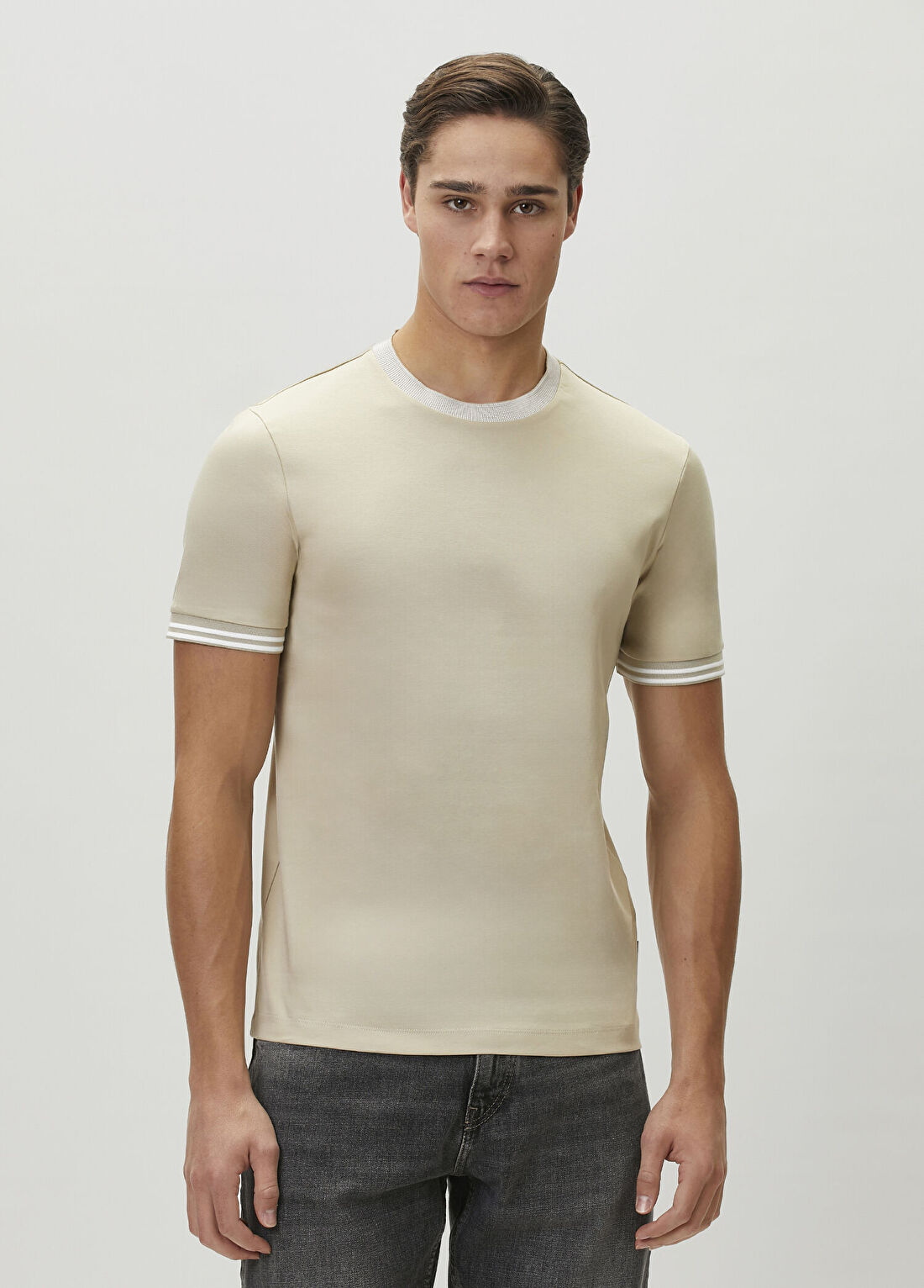 Boss Slim Fit Bej T-shirt