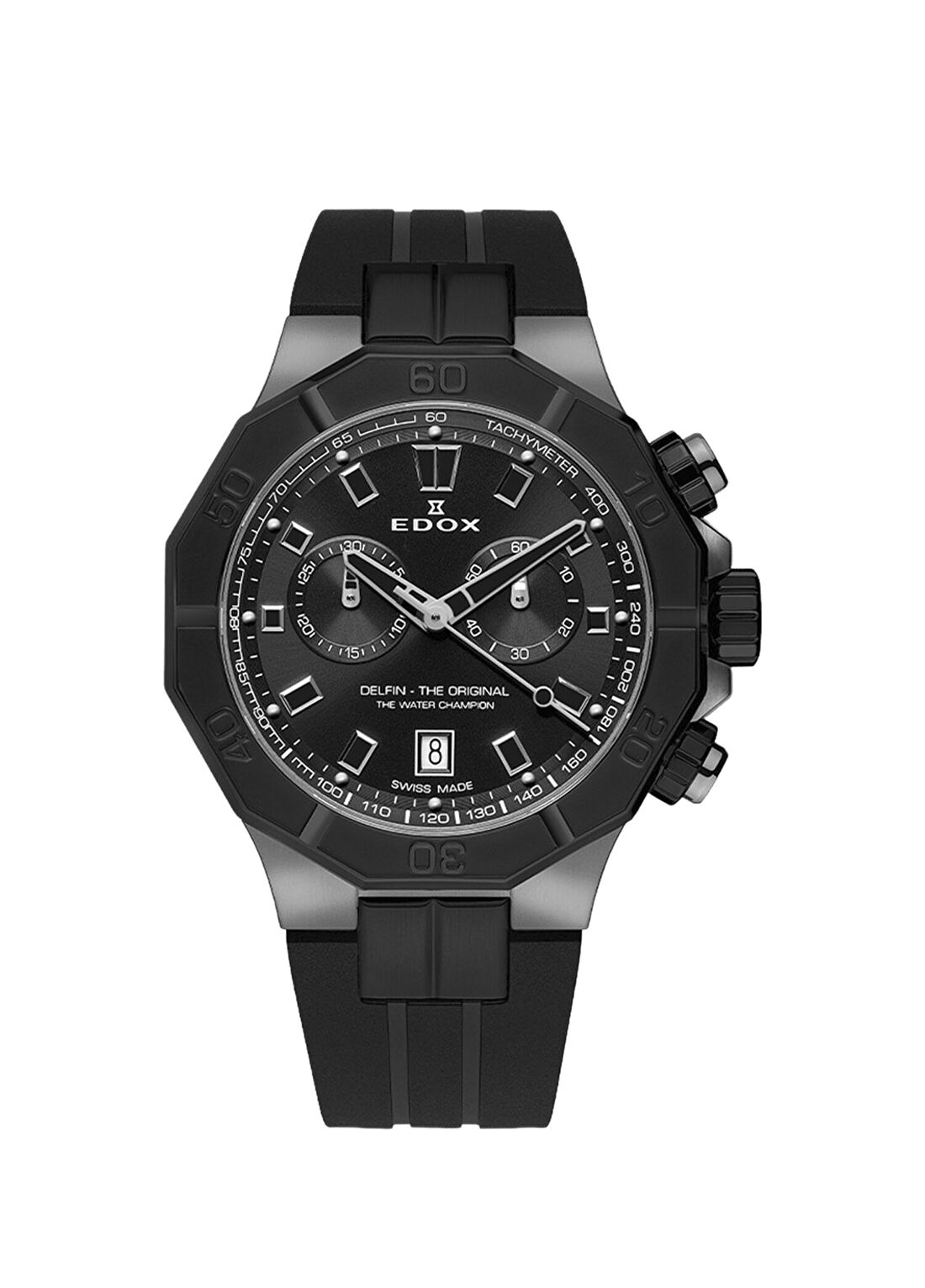 Edox Delfin The Original Chronograph 10113-37GNCA-NGIN Siyah Erkek Kol Saati