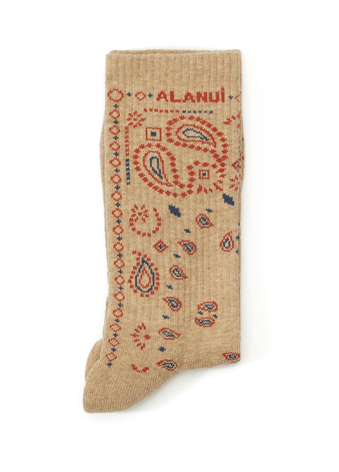 Alanui Bej Etnik Desenli Erkek Çorap