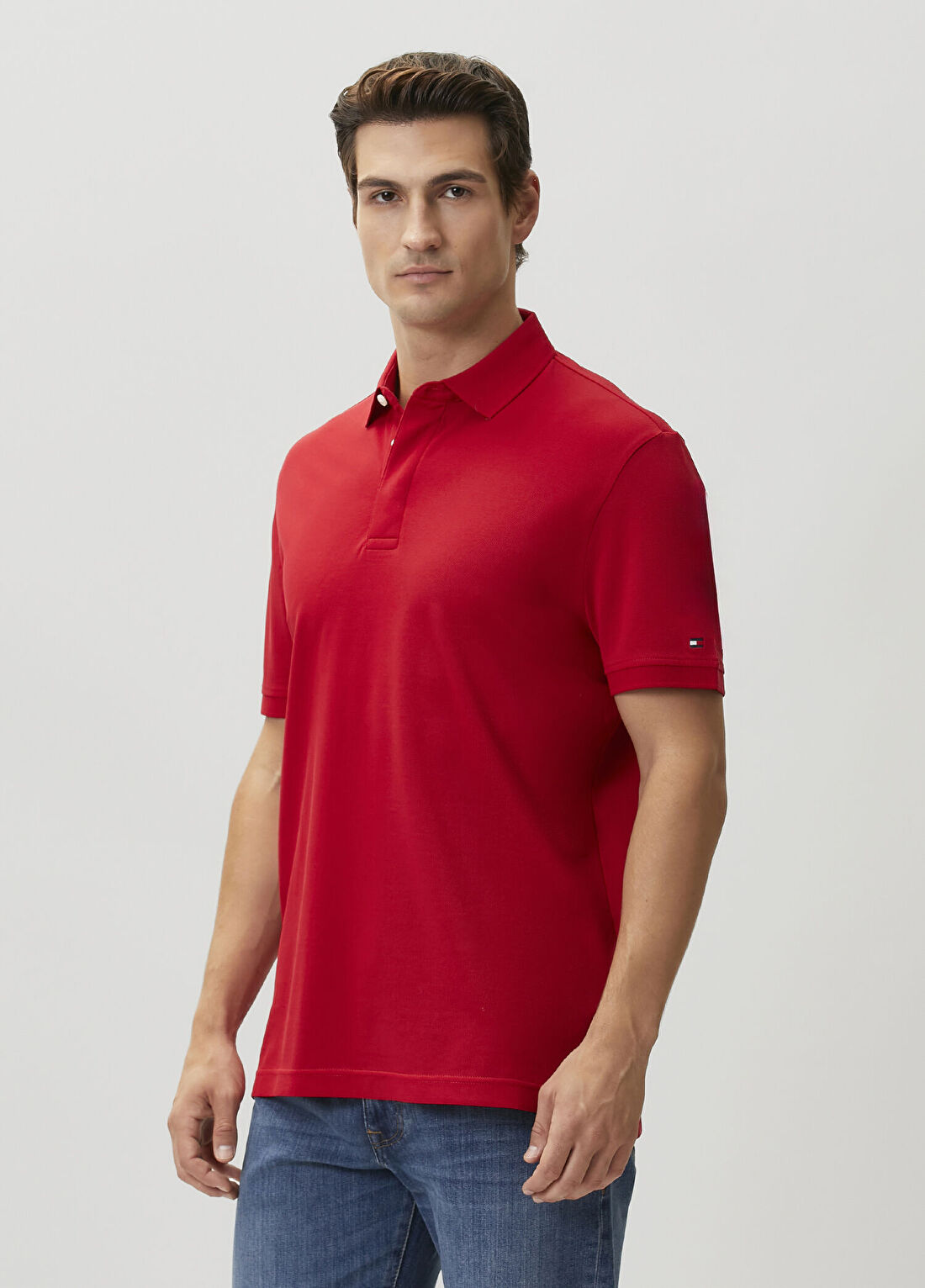 Tommy Hilfiger Regular Fit Kırmızı Polo Yaka T-shirt