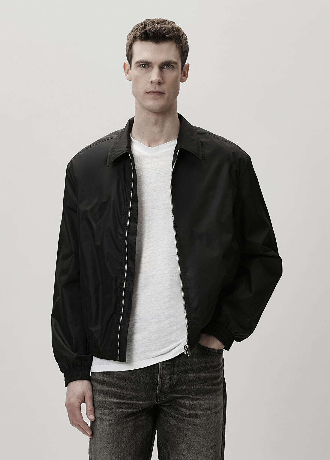 Acne Studios Siyah Logo Baskılı Mont