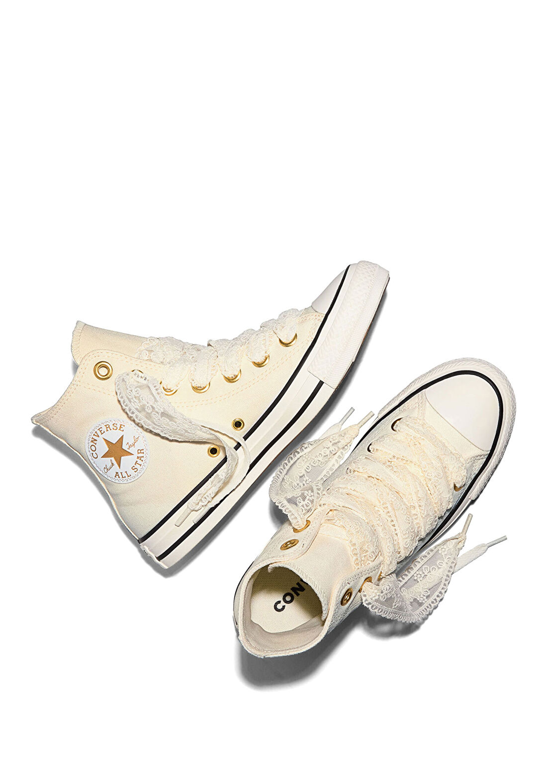 Converse Chuck Taylor All Star Krem Unisex Sneaker görsel 4